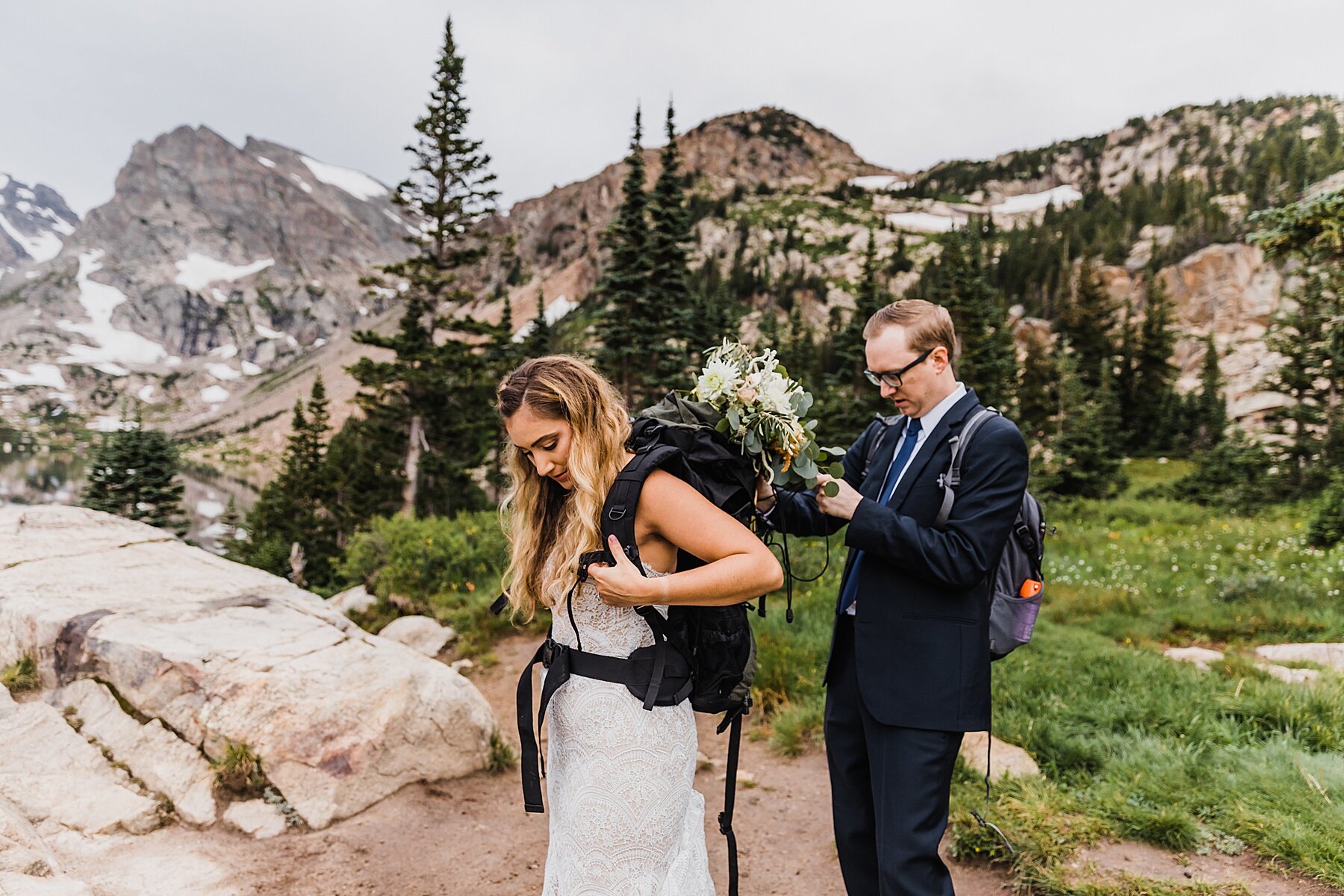 Sunrise Alpine Lake Elopement in the Mountains of Colorado | Vow