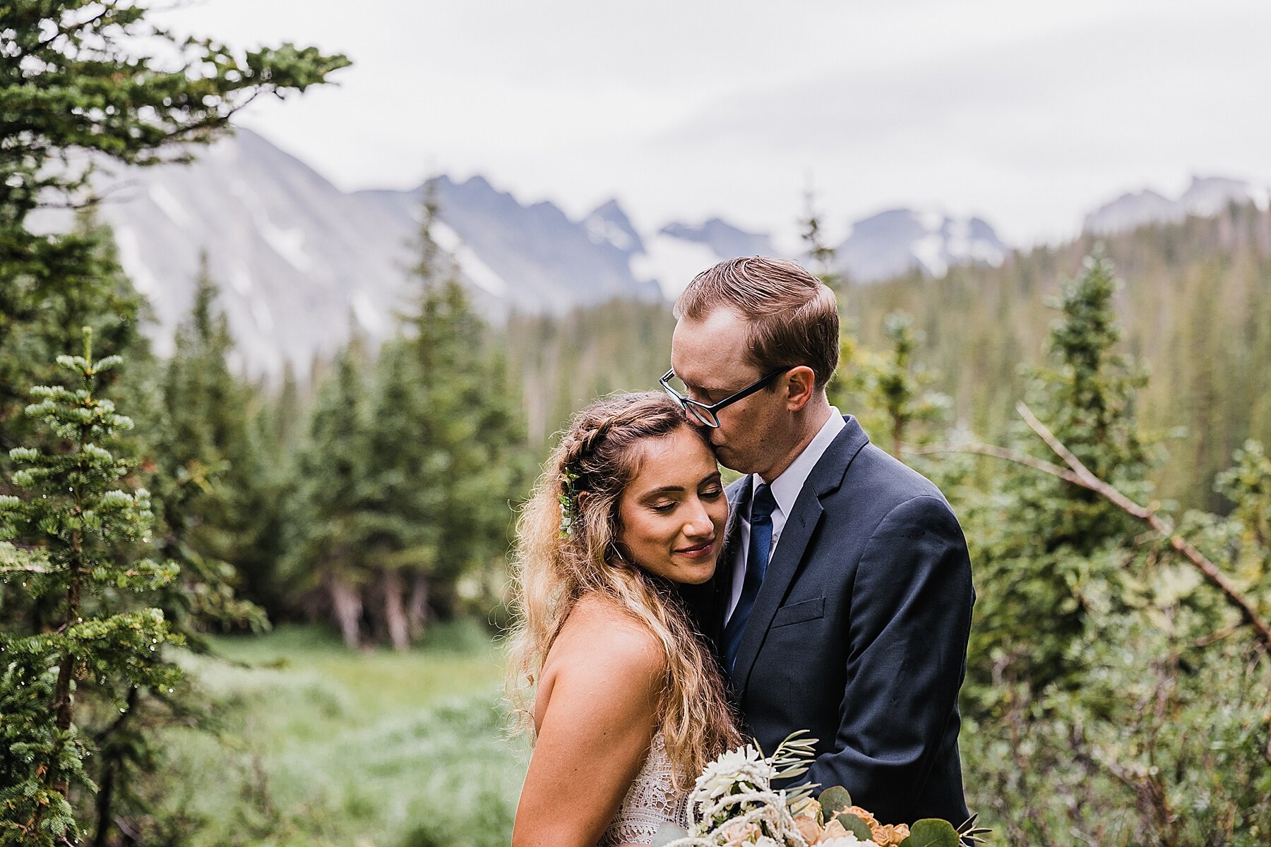 Sunrise Alpine Lake Elopement in the Mountains of Colorado | Vow