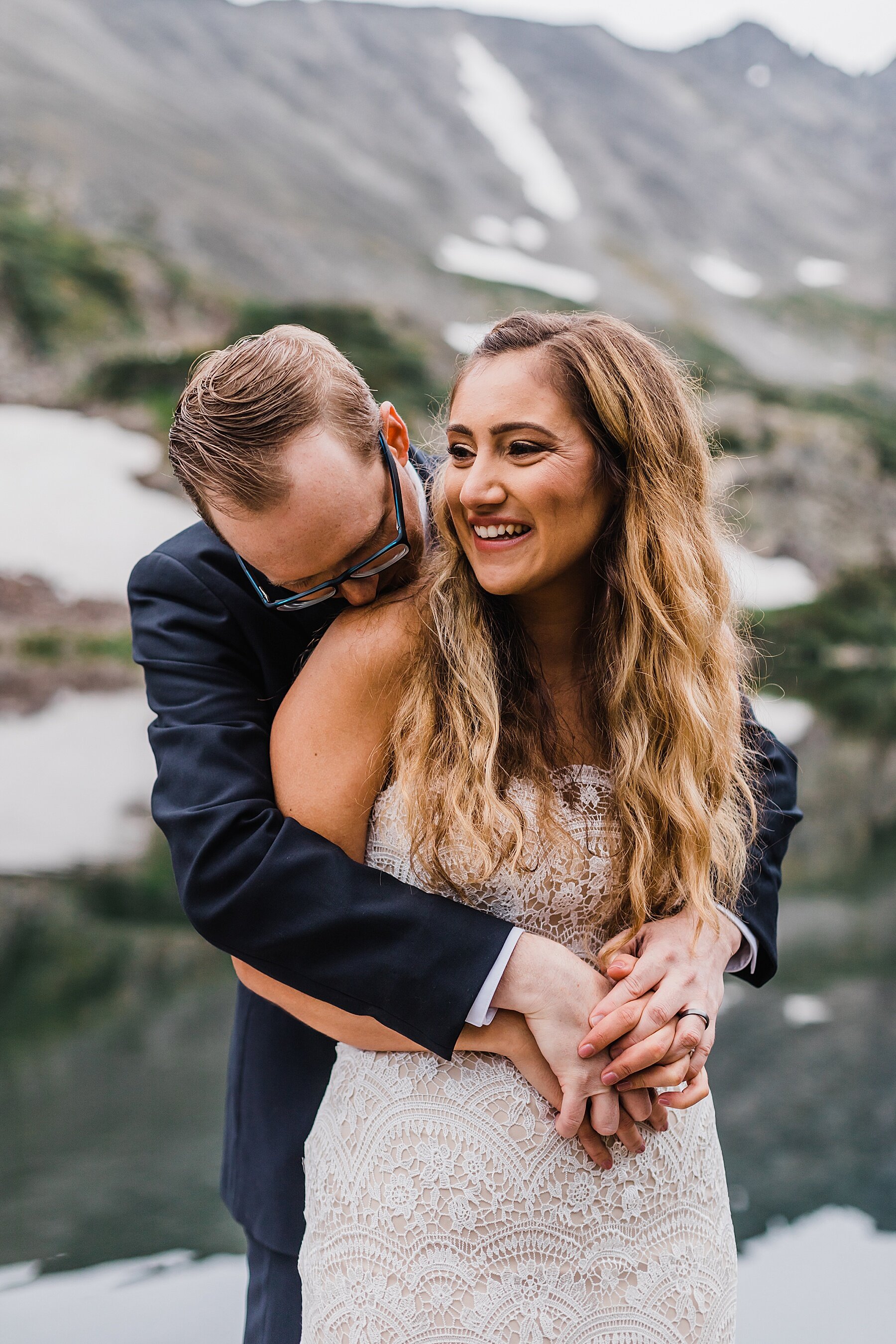 Sunrise Alpine Lake Elopement in the Mountains of Colorado | Vow