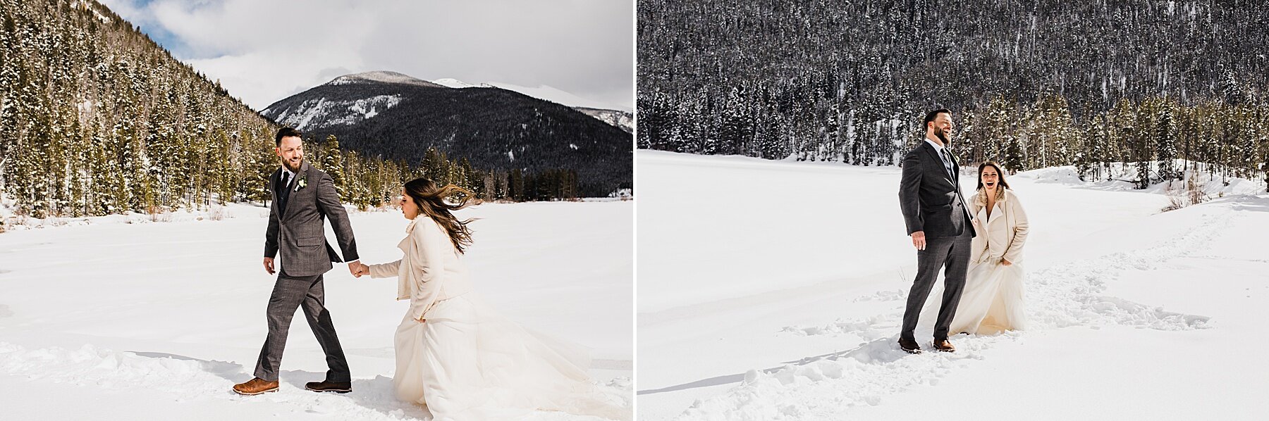 Colorado Winter Hiking Elopement | Colorado Elopement Photograph