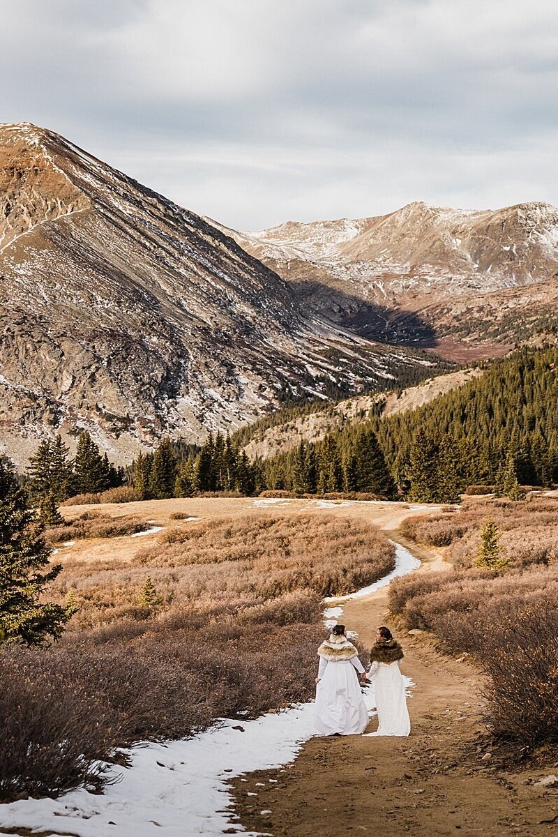 Sunrise Winter Elopement in Colorado | LGBTQ Elopement Photographer | Vow of the Wild