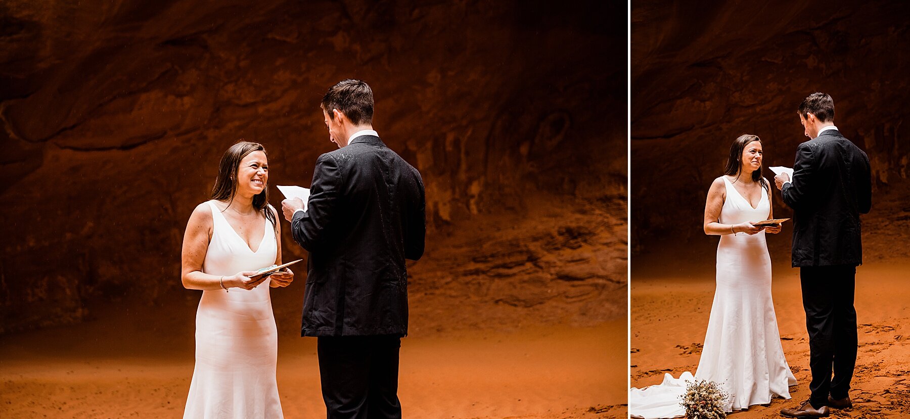 Elopement in Arches National Park | Sand Dune Arch Ceremony | Mo