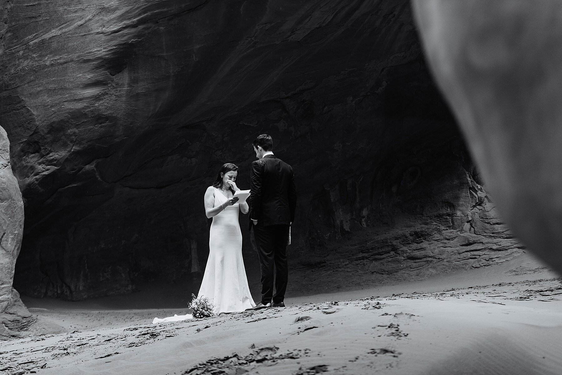 Elopement in Arches National Park | Sand Dune Arch Ceremony | Mo