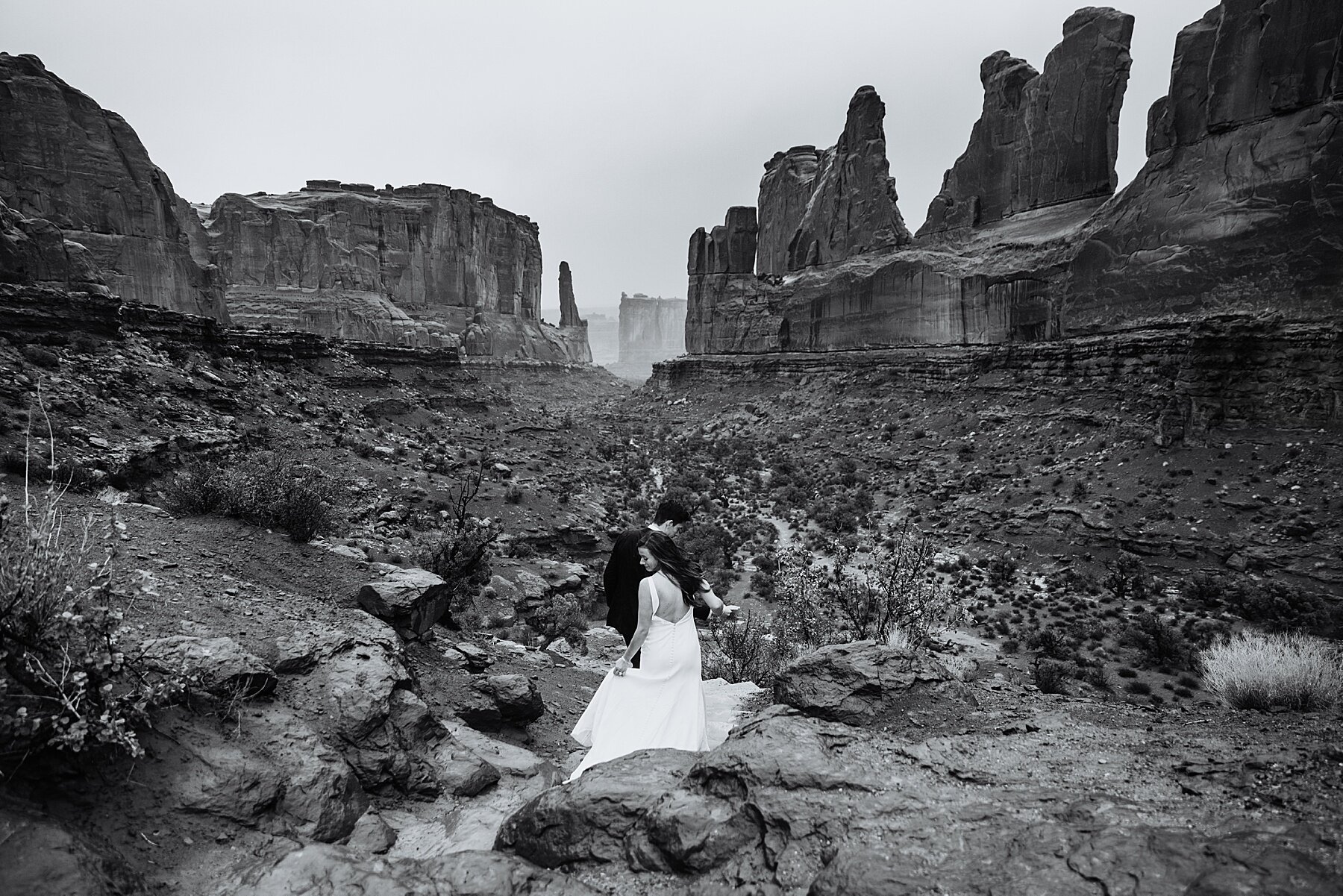 Elopement in Arches National Park | Sand Dune Arch Ceremony | Mo