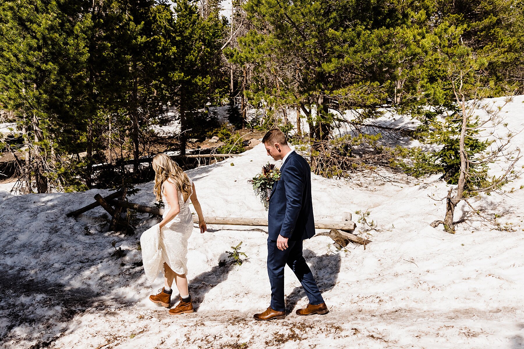 Rocky Mountain National Park Elopement at 3M Curve and Bear Lake