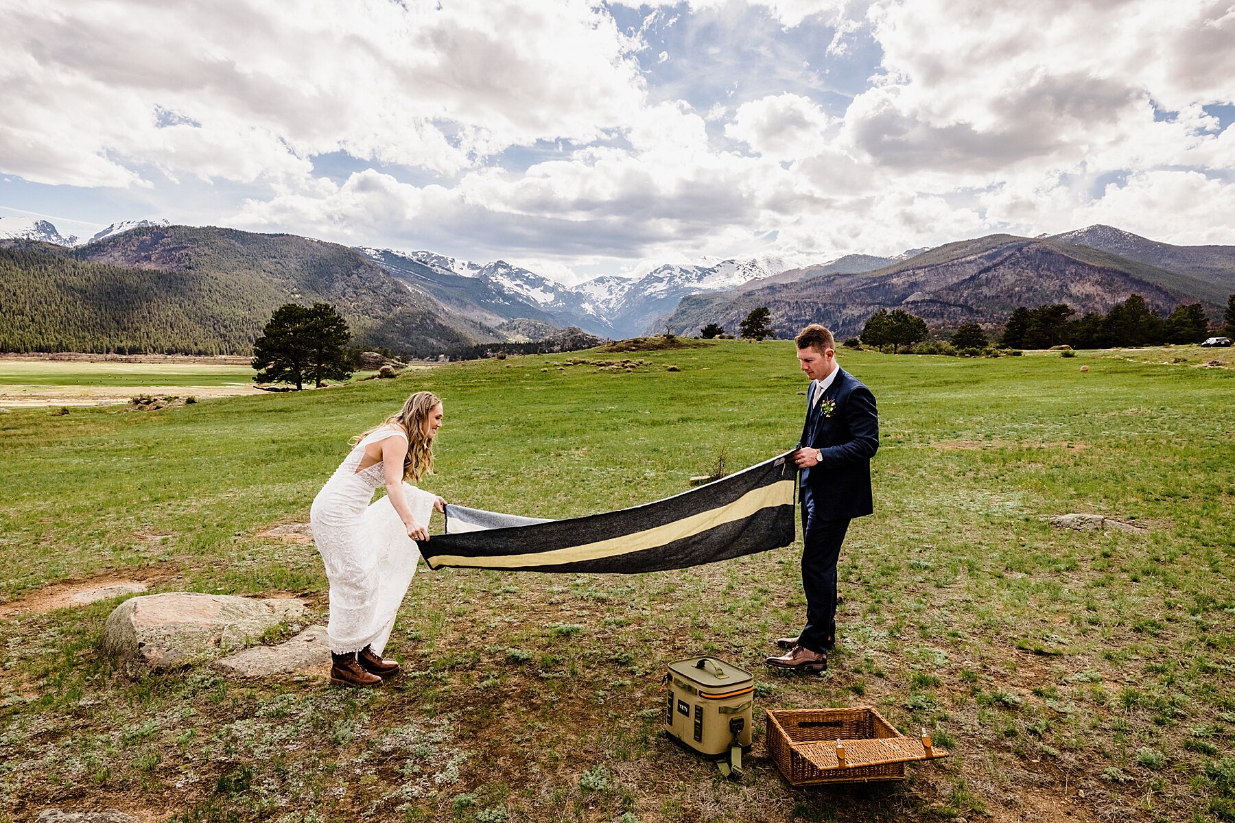 Rocky Mountain National Park Elopement at 3M Curve and Bear Lake