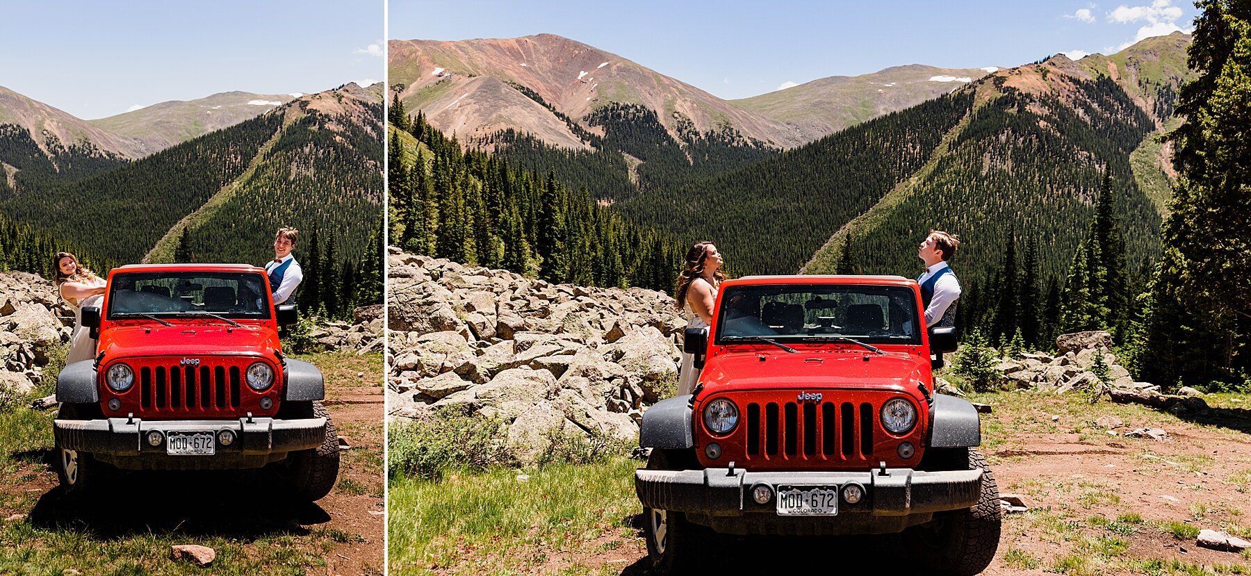 Elopement in Breckenridge, Colorado | Off-road Jeep Elopement | 