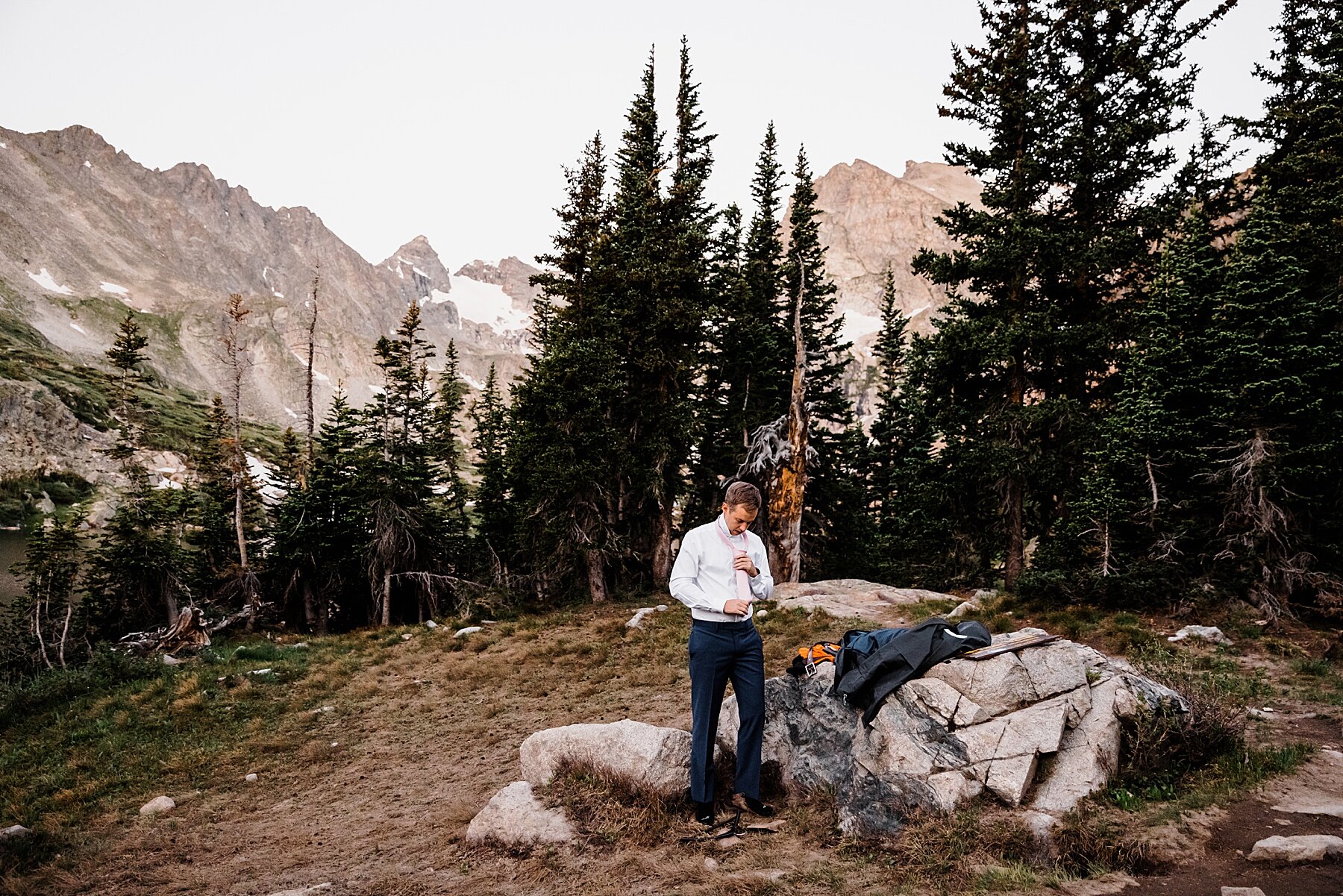 Colorado Elopement at Lake Isabelle in Indian Peaks Wilderness