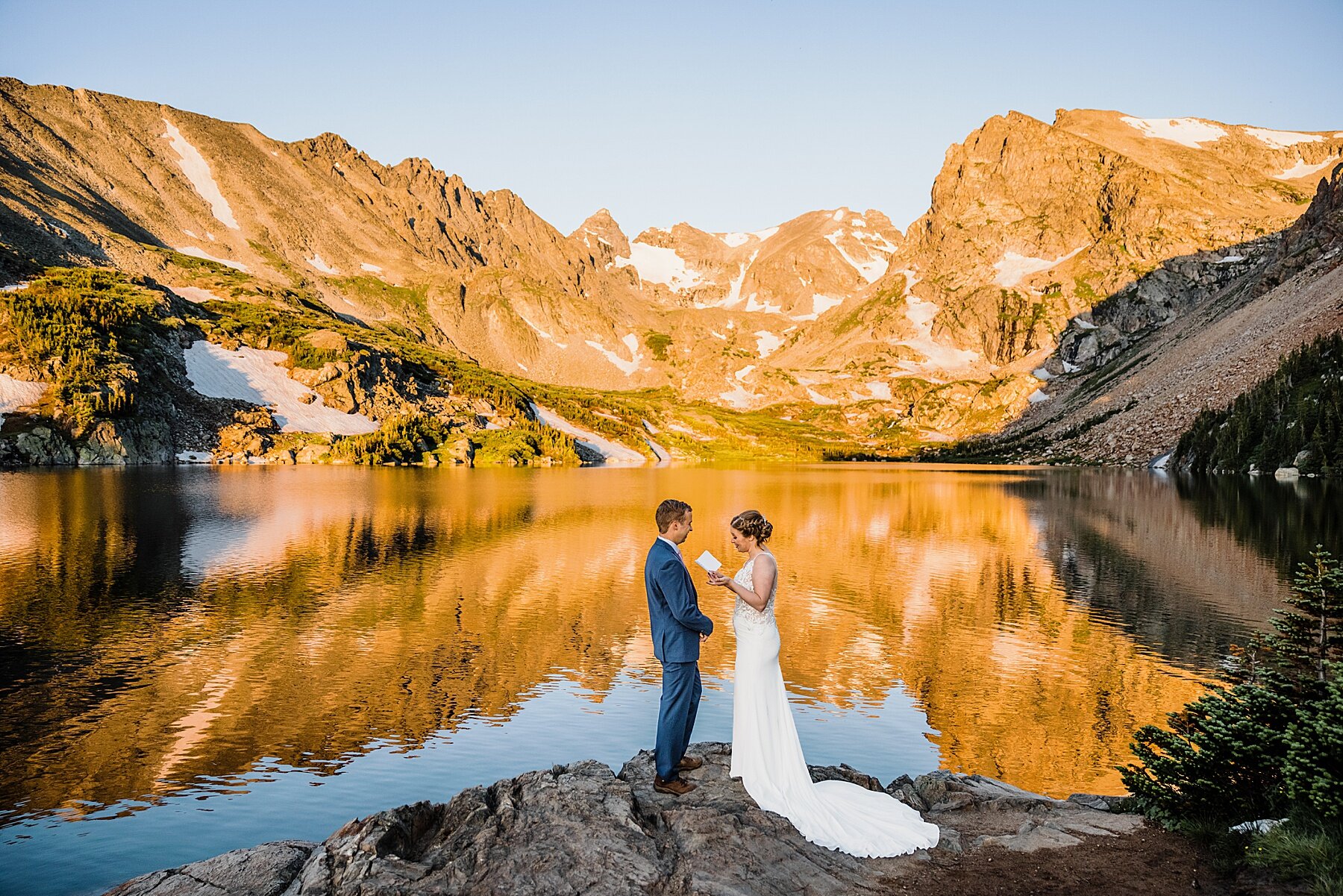 Colorado Elopement at Lake Isabelle in Indian Peaks Wilderness