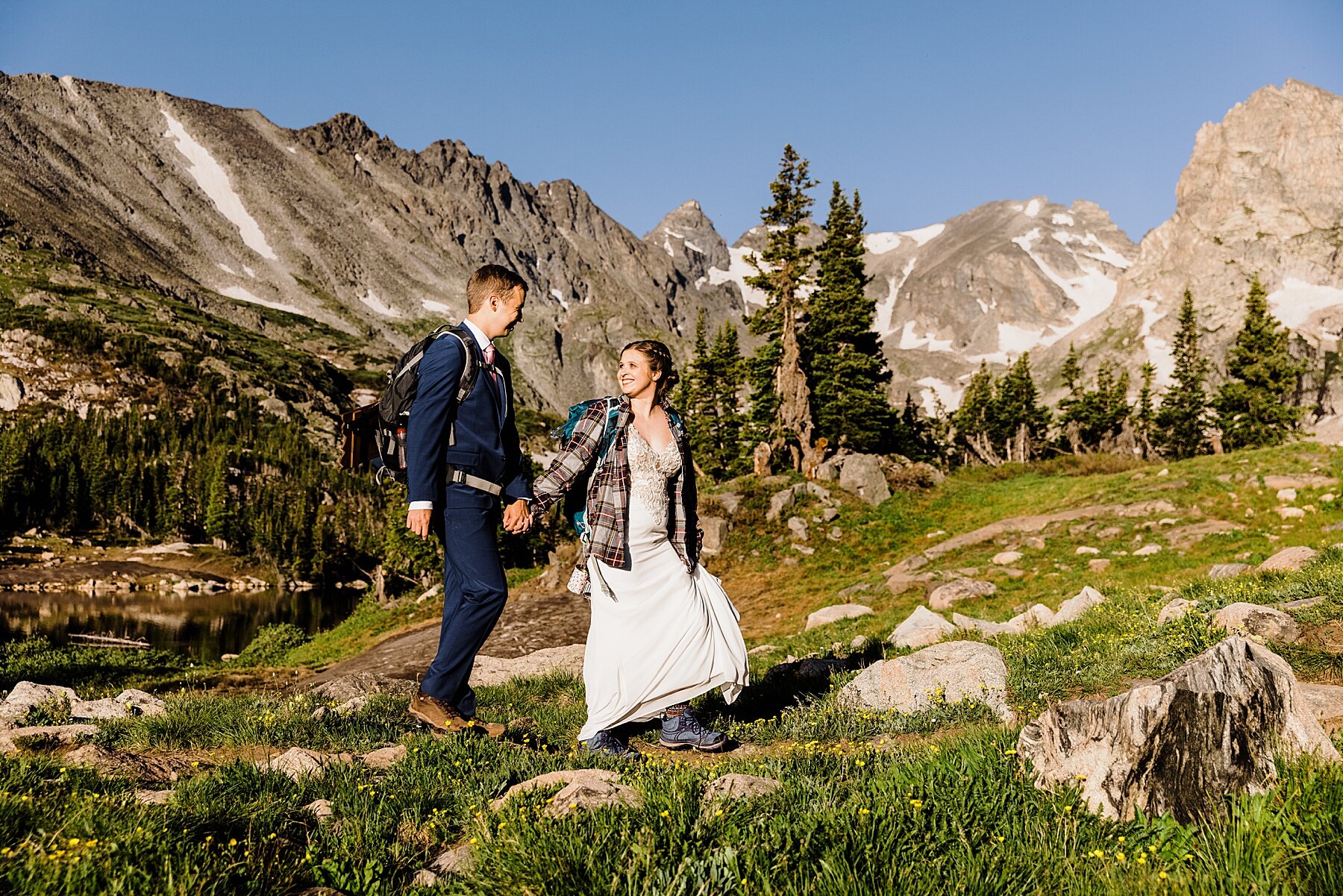 Colorado Elopement at Lake Isabelle in Indian Peaks Wilderness