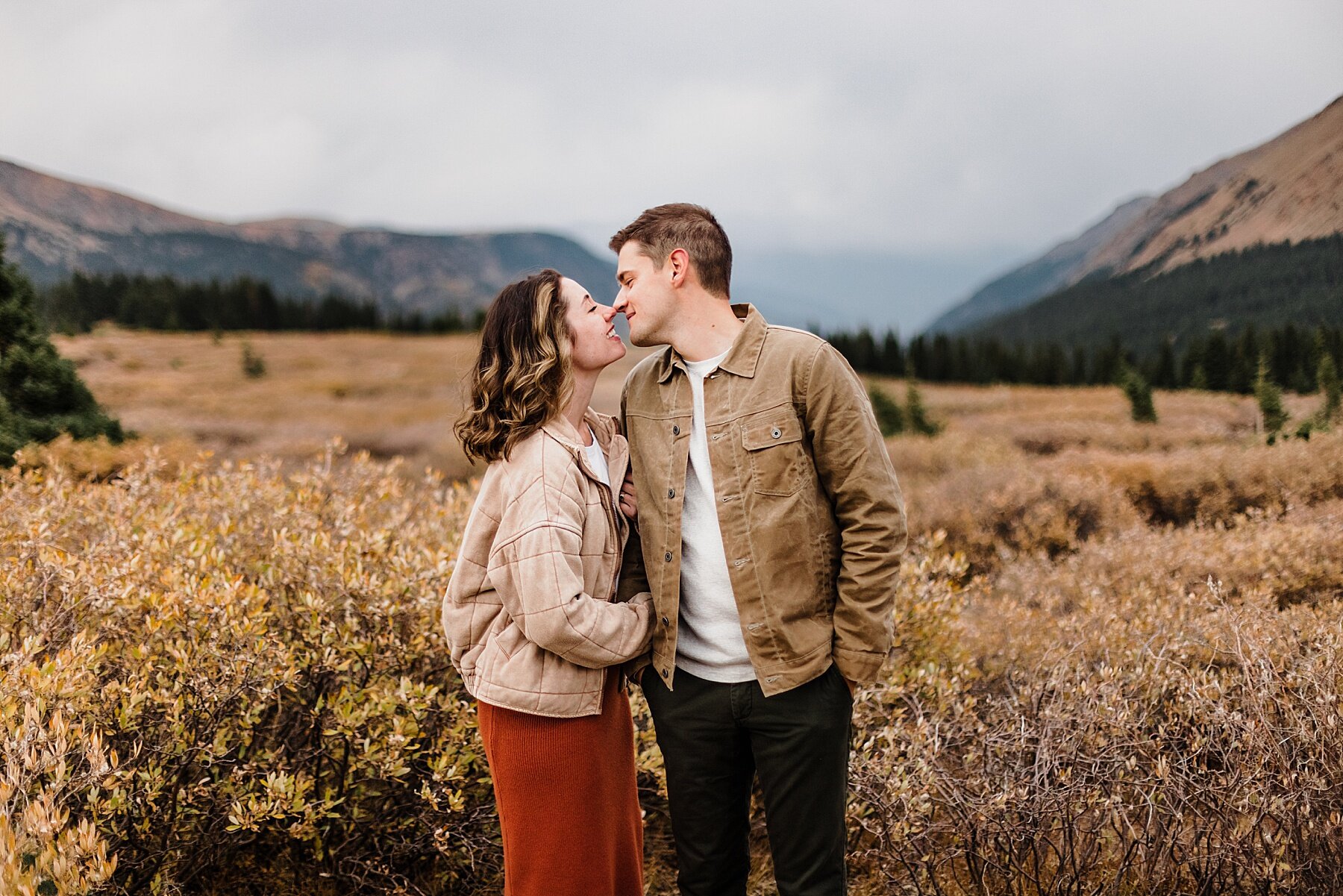 Fall Engagement Session in Colorado at Guanella Pass