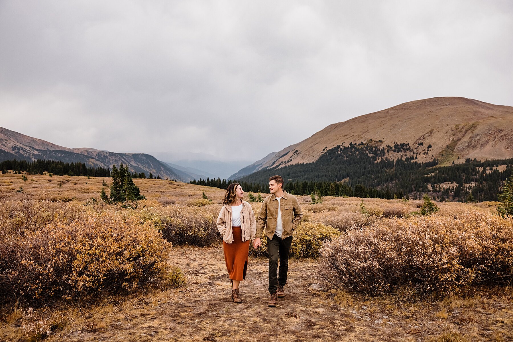 Fall Engagement Session in Colorado at Guanella Pass