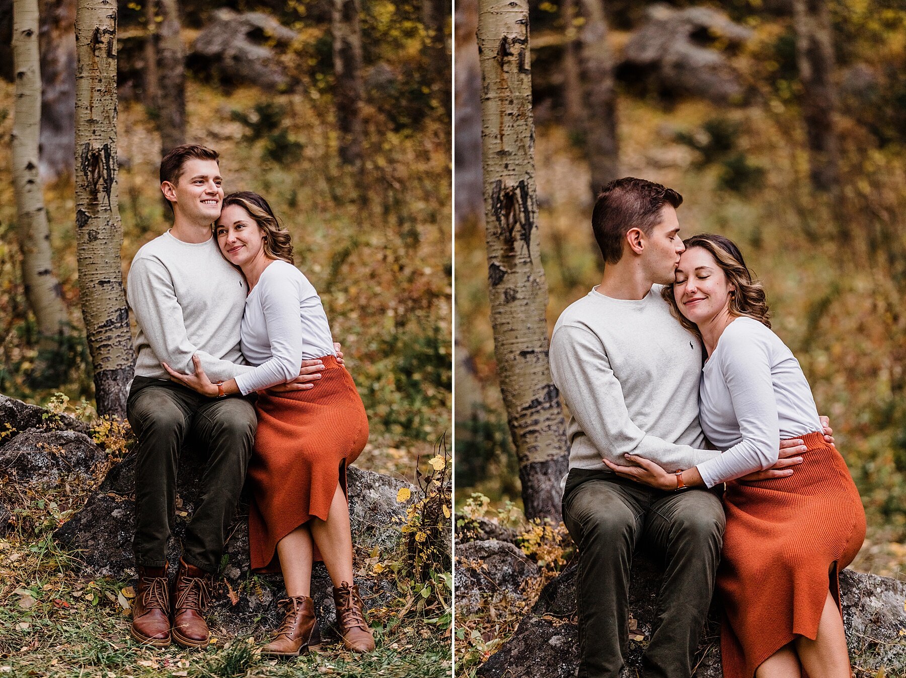 Fall Engagement Session in Colorado at Guanella Pass