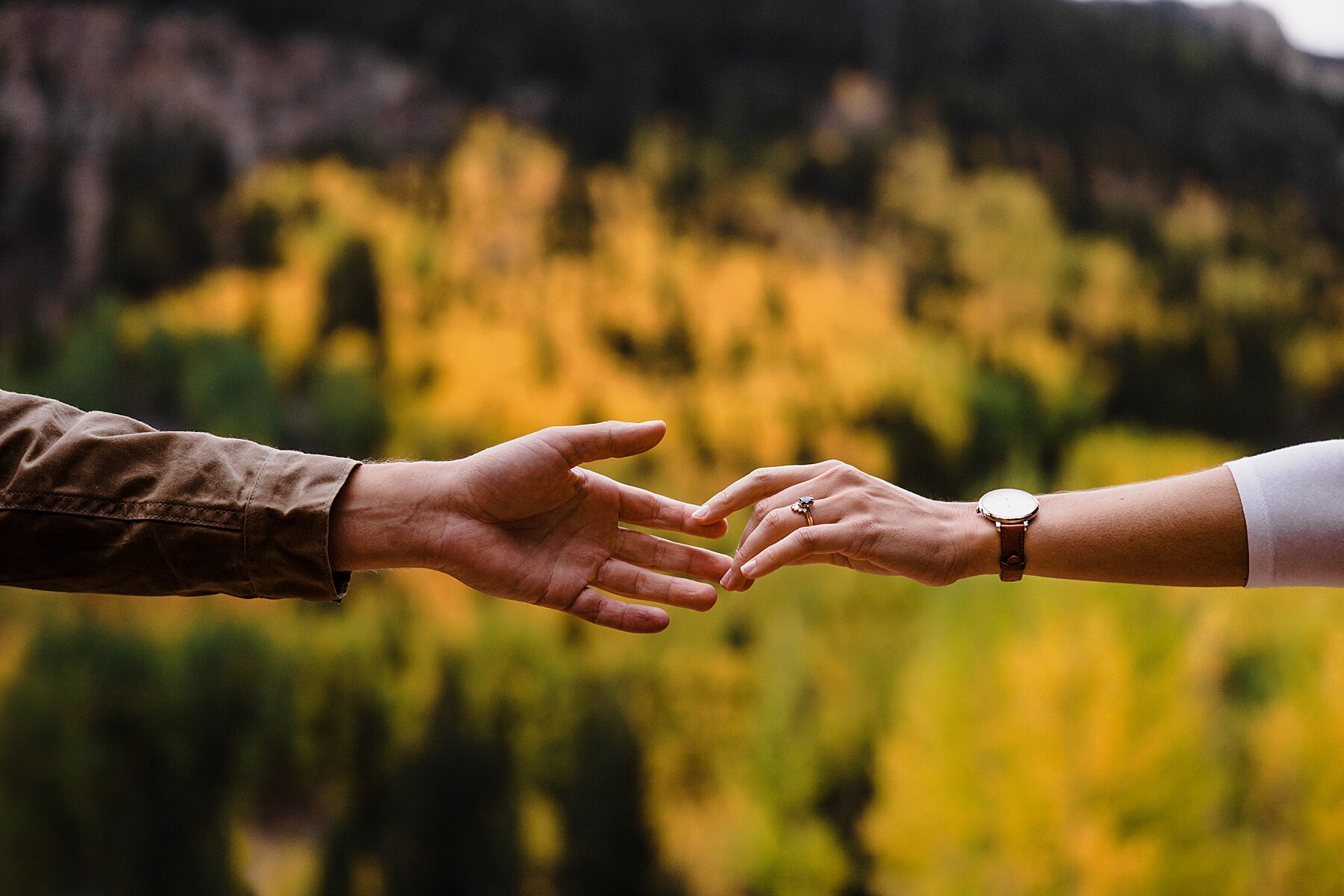 Fall Engagement Session in Colorado at Guanella Pass