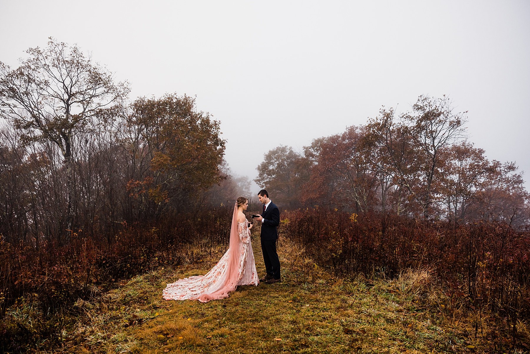 Fall Elopement in the Blue Ridge Mountains of North Carolina