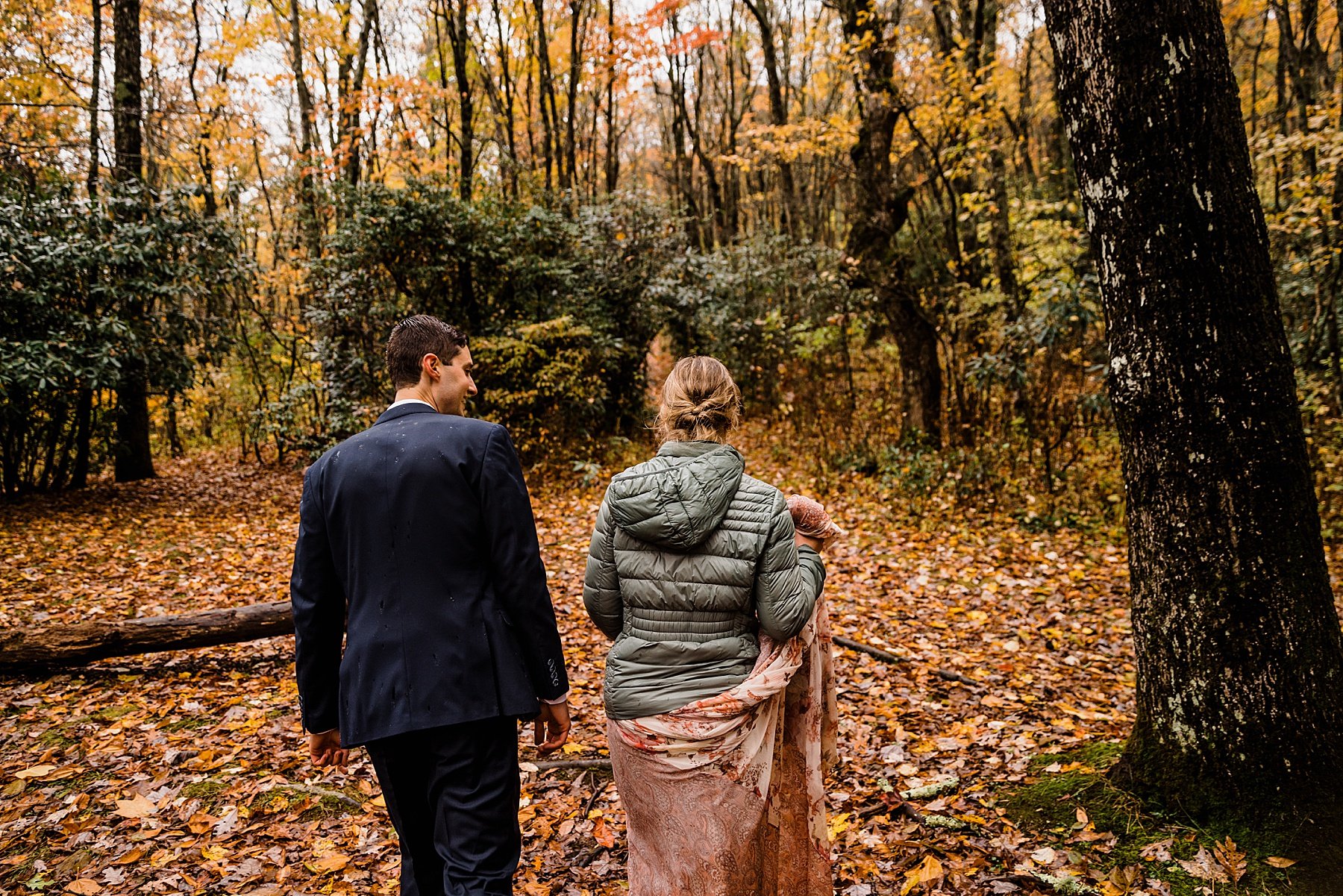 Fall Elopement in the Blue Ridge Mountains of North Carolina