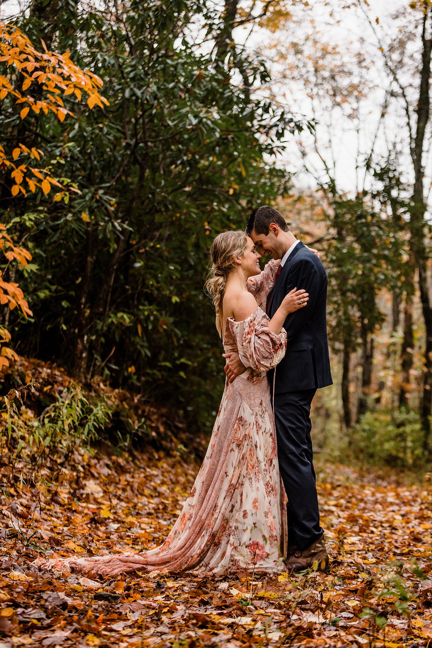 Fall Elopement in the Blue Ridge Mountains of North Carolina