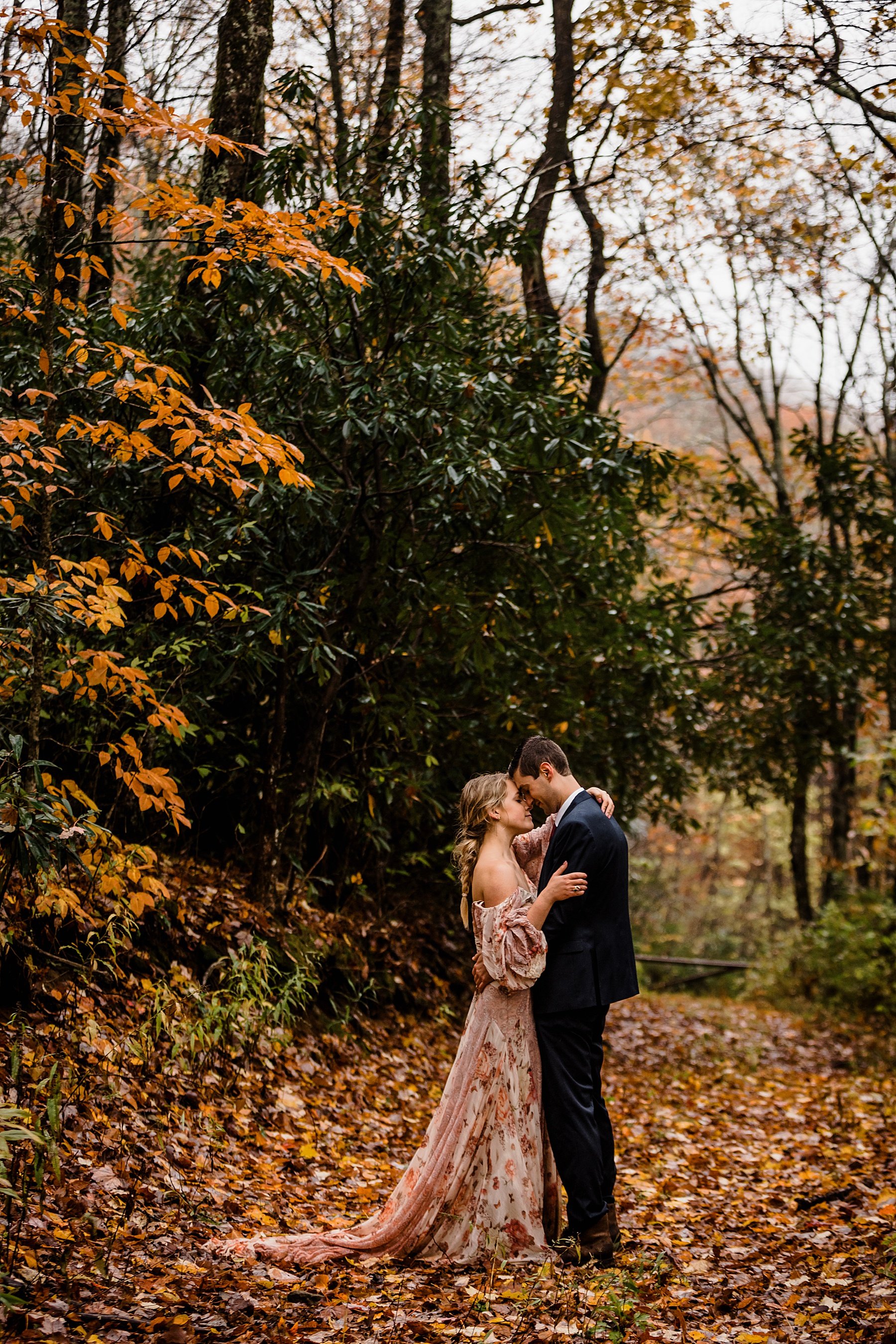 Fall Elopement in the Blue Ridge Mountains of North Carolina