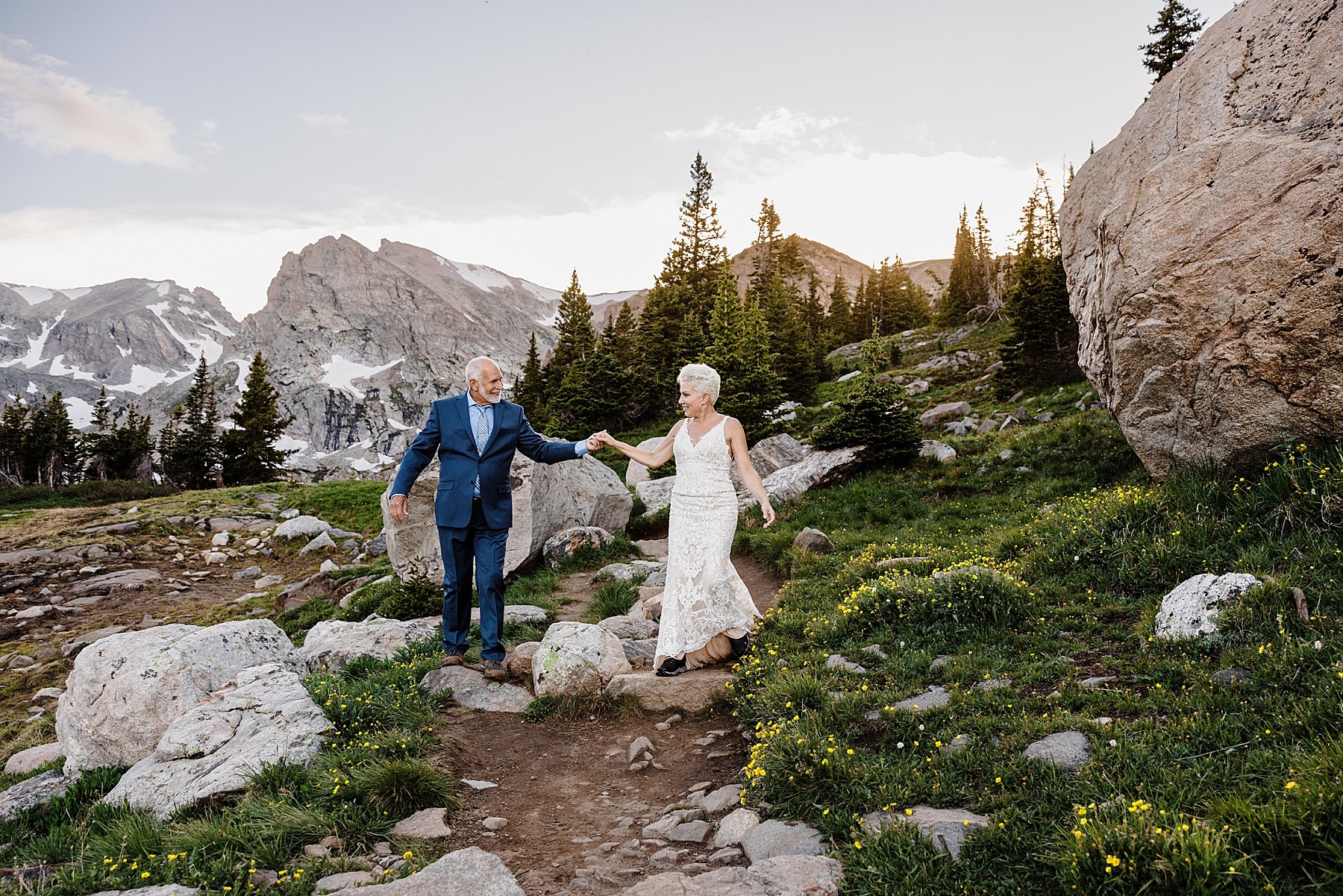 Sunset Hiking Elopement in Boulder Colorado