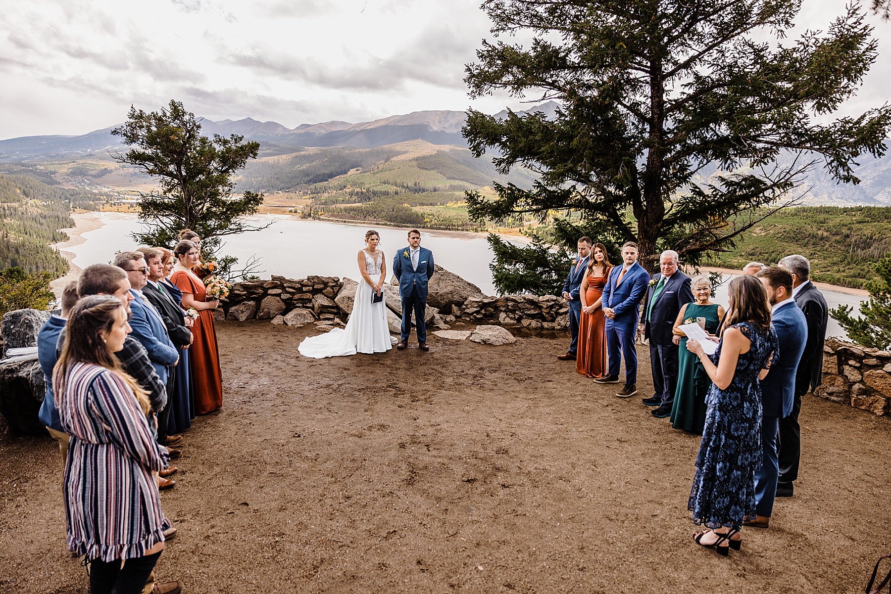 Fall Elopement at Sapphire Point Overlook in Breckenridge, Colorado