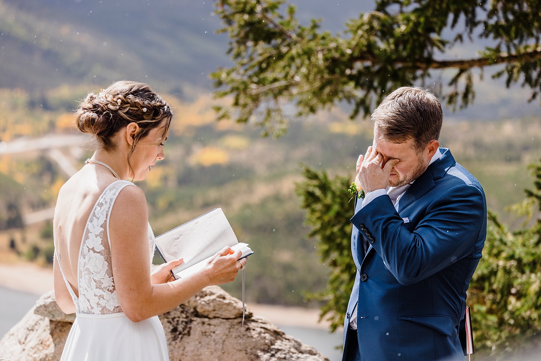 Fall Elopement at Sapphire Point Overlook in Breckenridge, Colorado