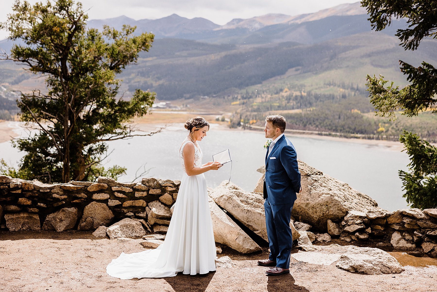 Fall Elopement at Sapphire Point Overlook in Breckenridge, Colorado