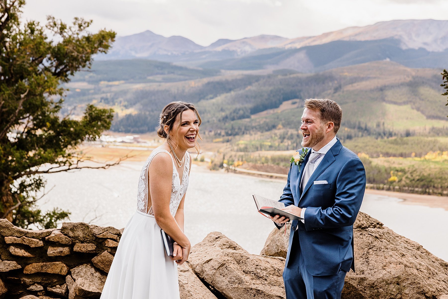 Fall Elopement at Sapphire Point Overlook in Breckenridge, Colorado