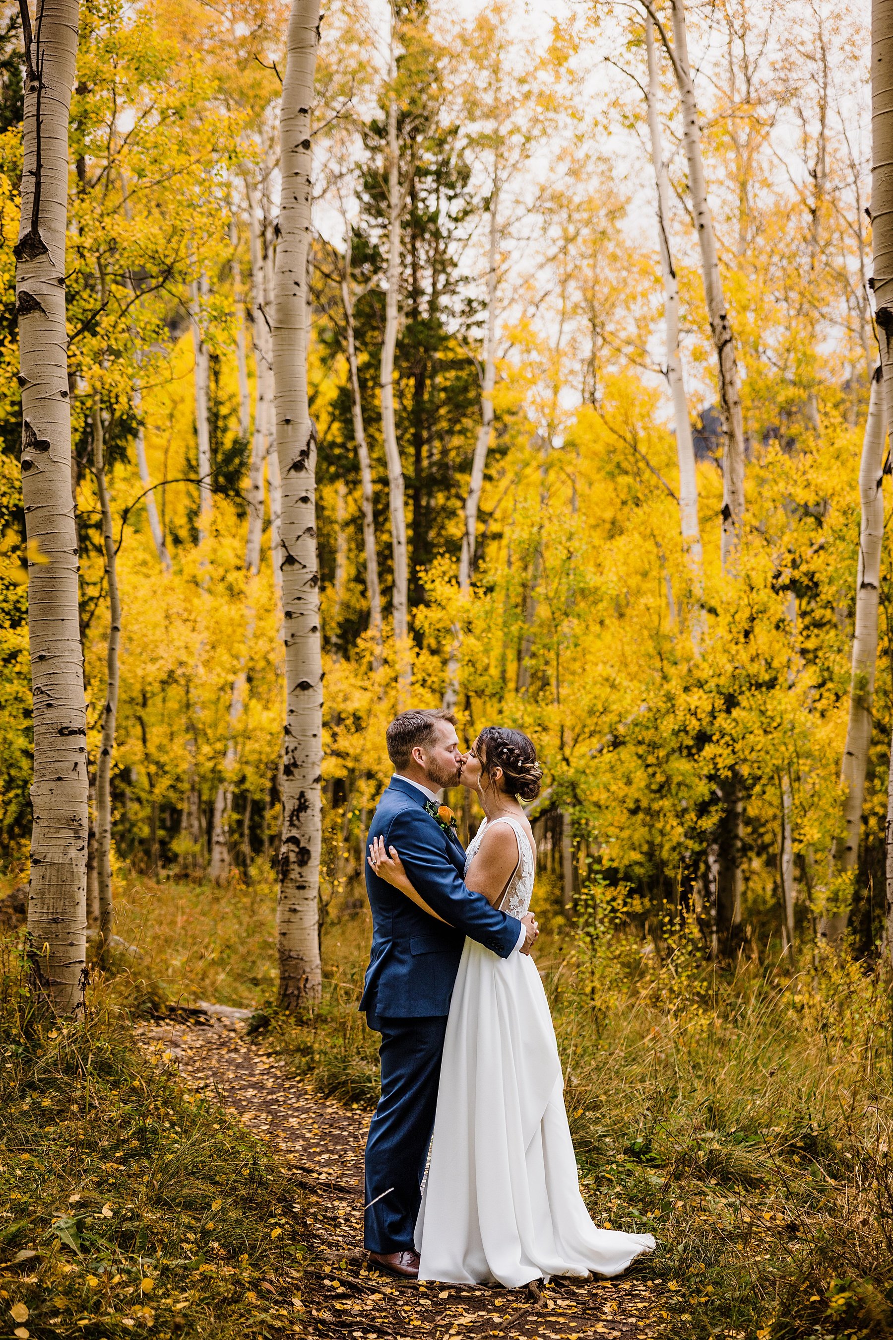 Fall Elopement at Sapphire Point Overlook in Breckenridge, Colorado