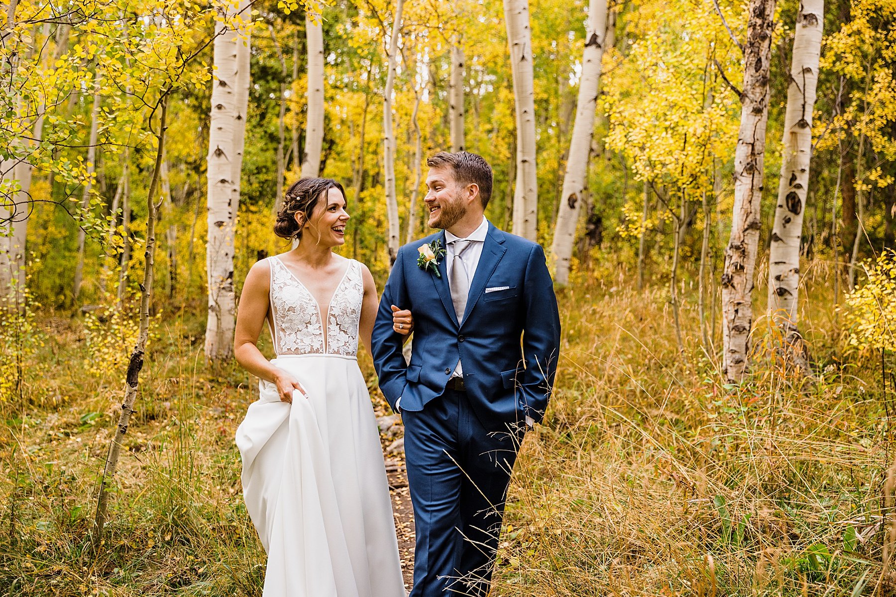 Fall Elopement at Sapphire Point Overlook in Breckenridge, Colorado