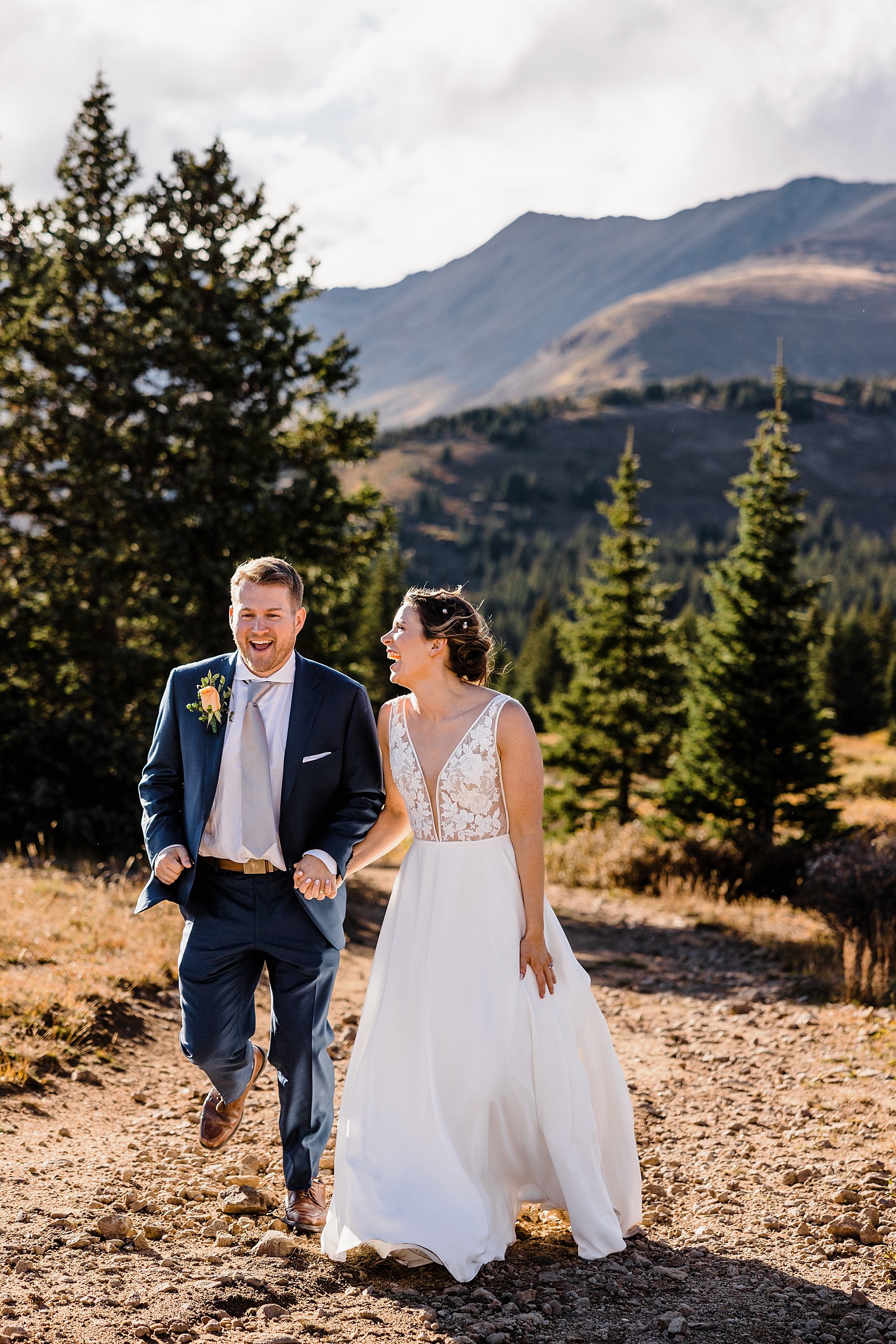 Fall Elopement at Sapphire Point Overlook in Breckenridge, Colorado