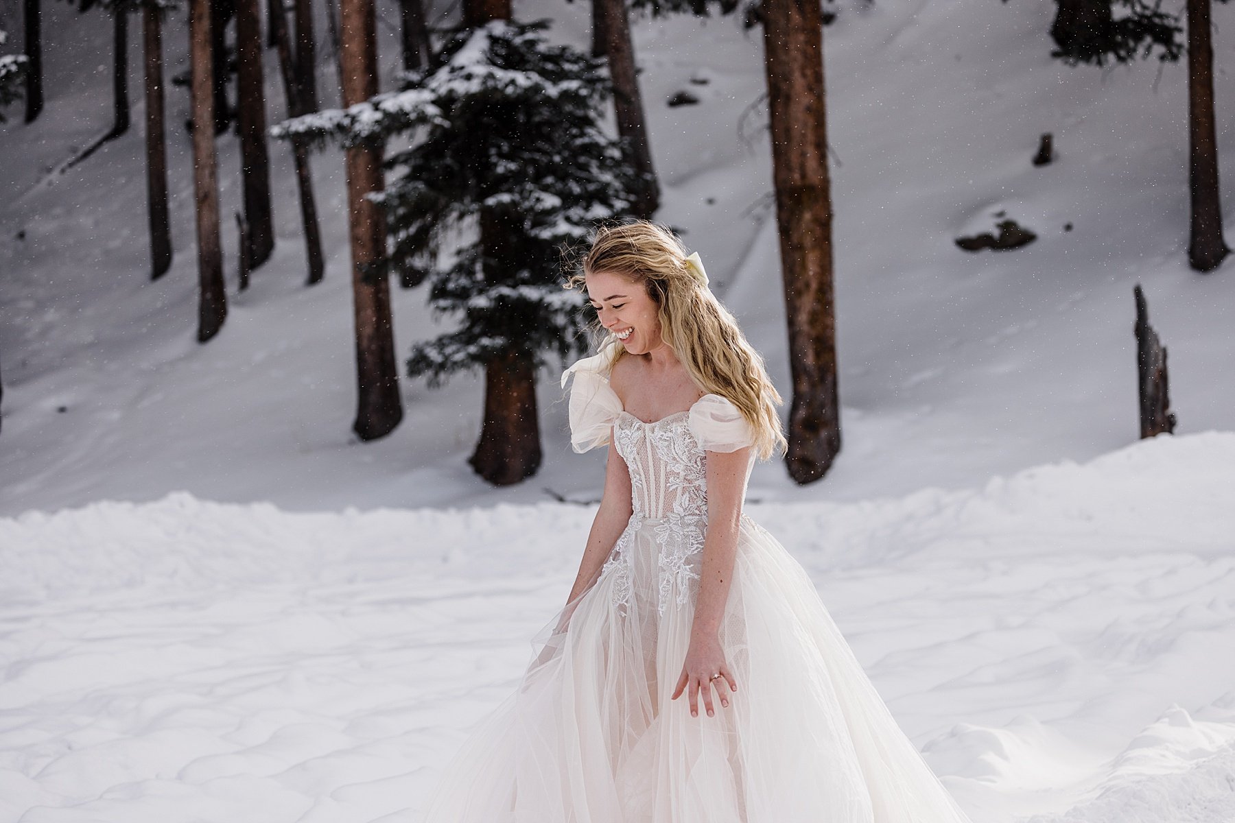 Snowy Winter Elopement in Breckenridge Colorado