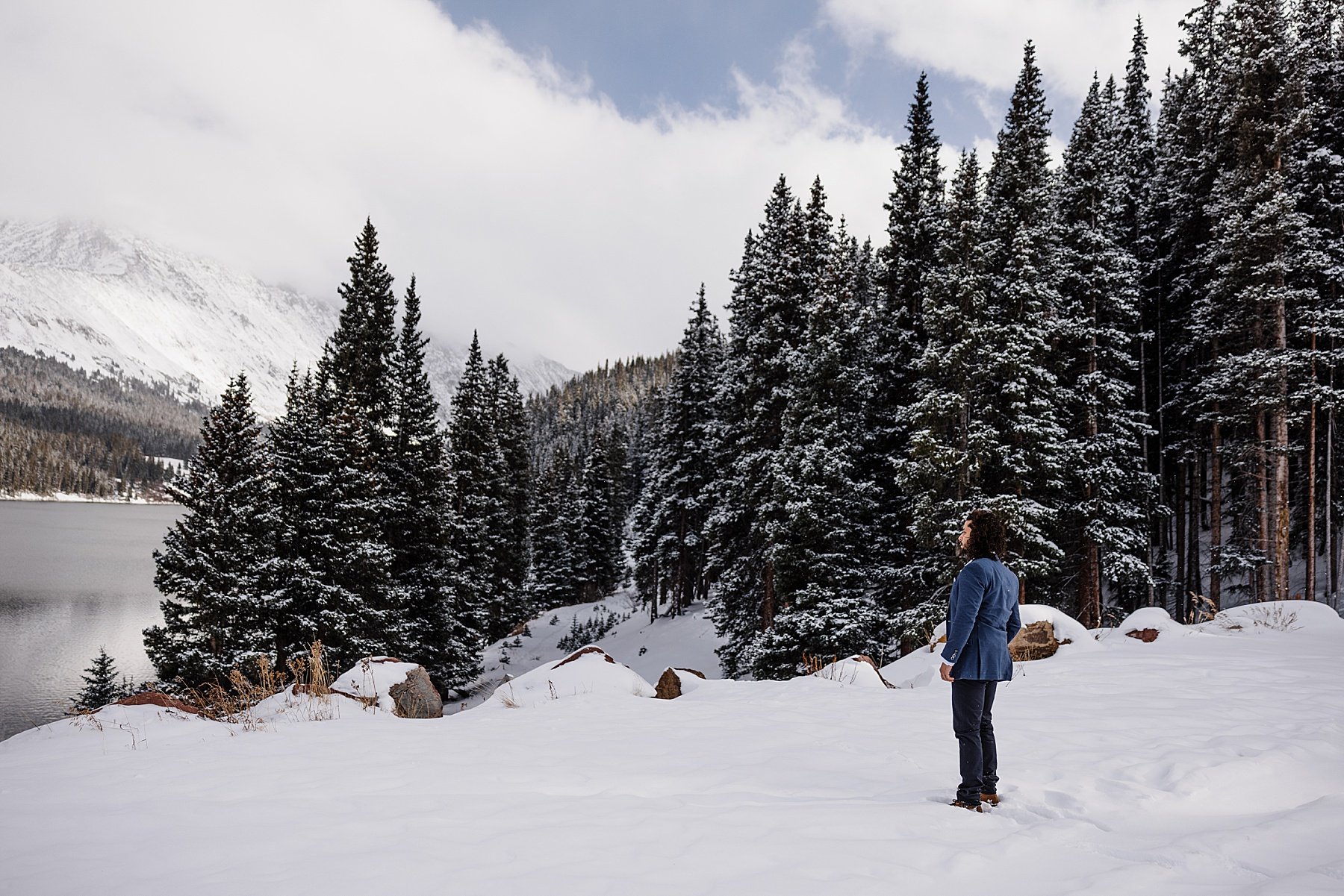 Snowy Winter Elopement in Breckenridge Colorado