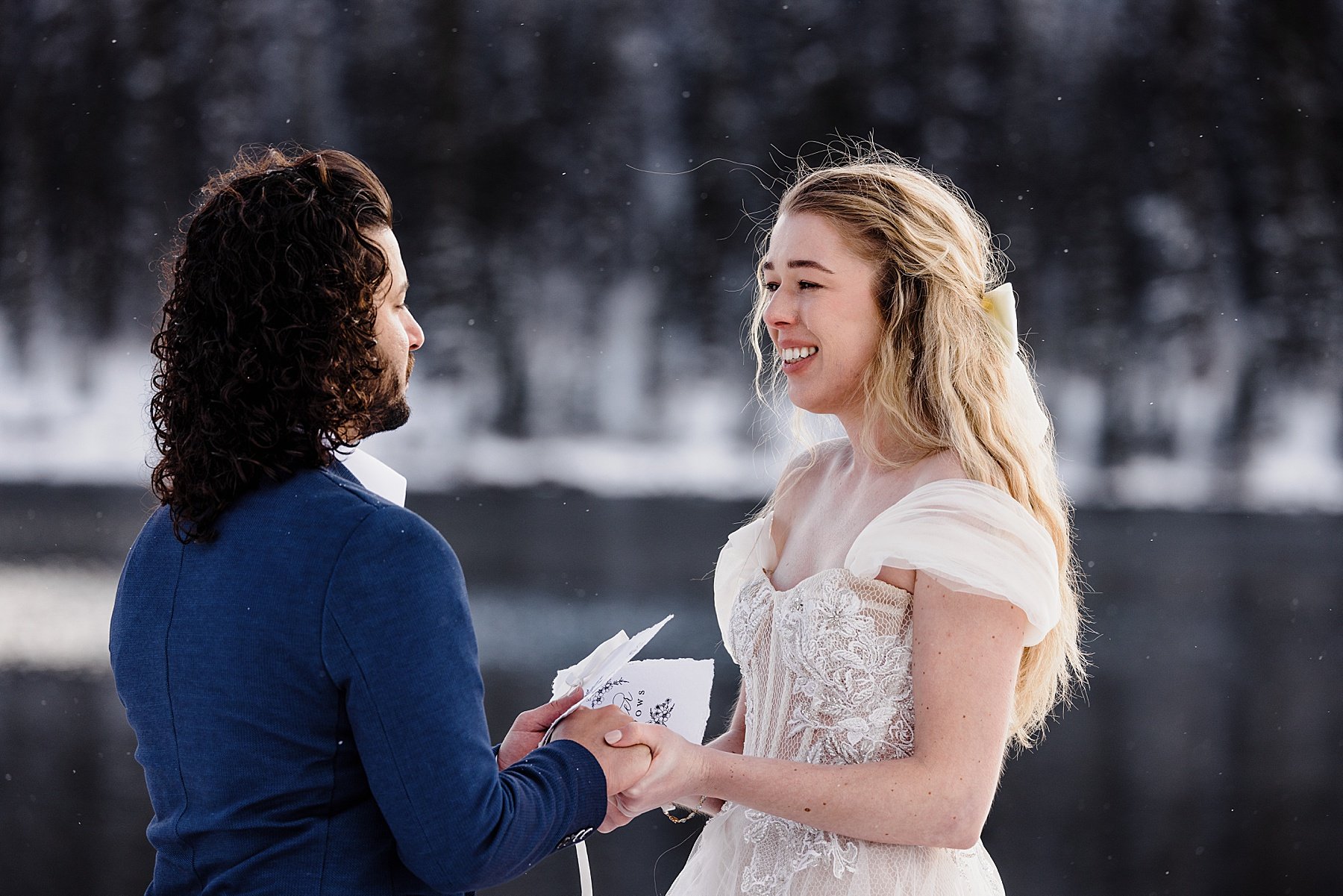 Snowy Winter Elopement in Breckenridge Colorado