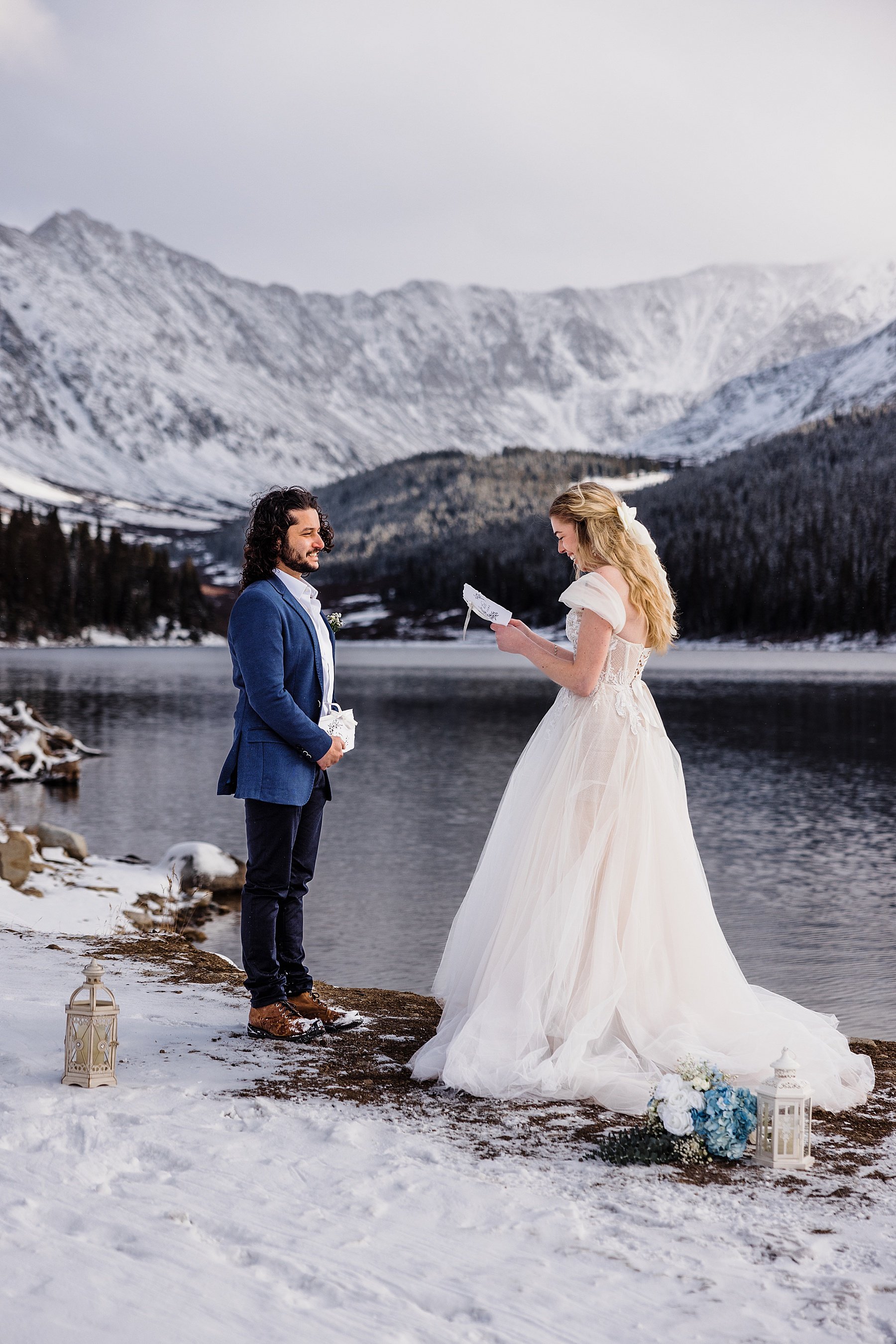 Snowy Winter Elopement in Breckenridge Colorado