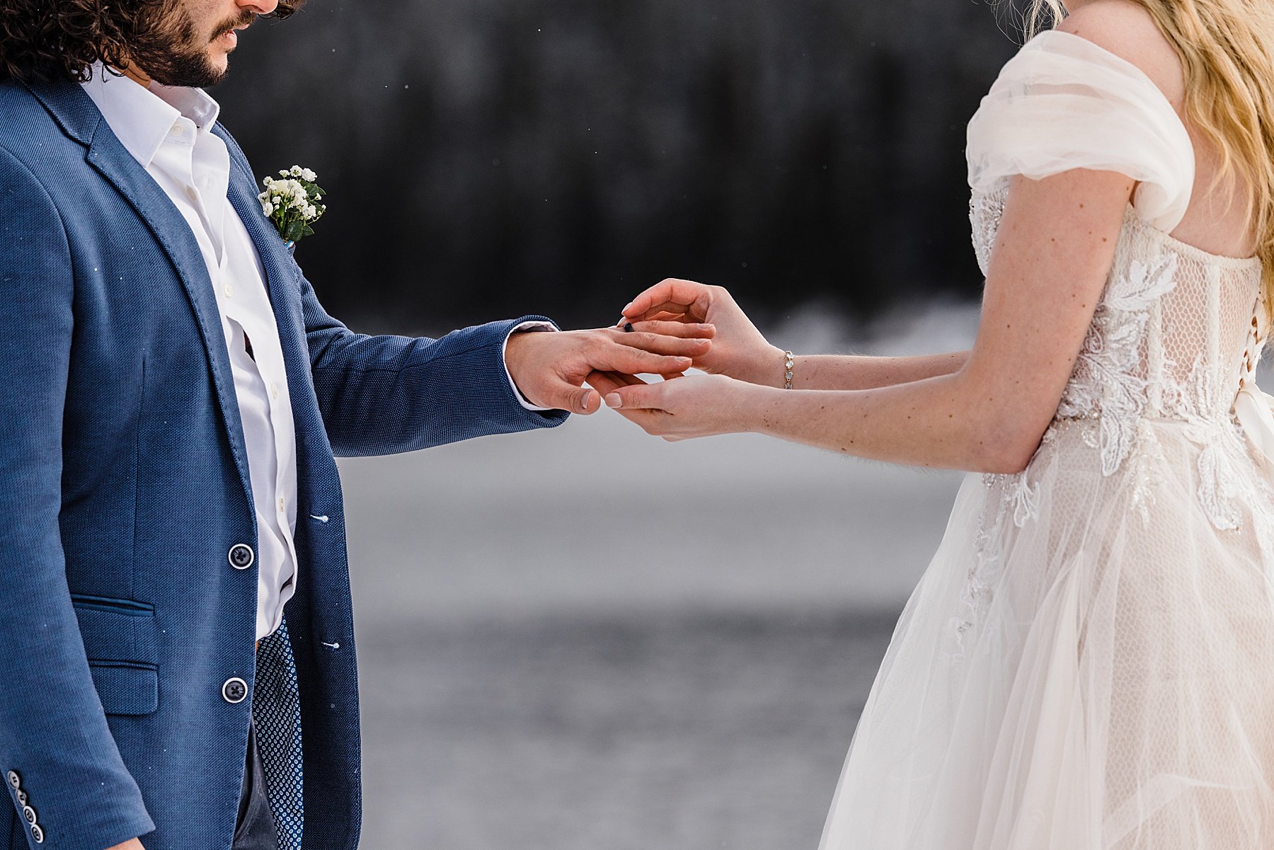 Snowy Winter Elopement in Breckenridge Colorado