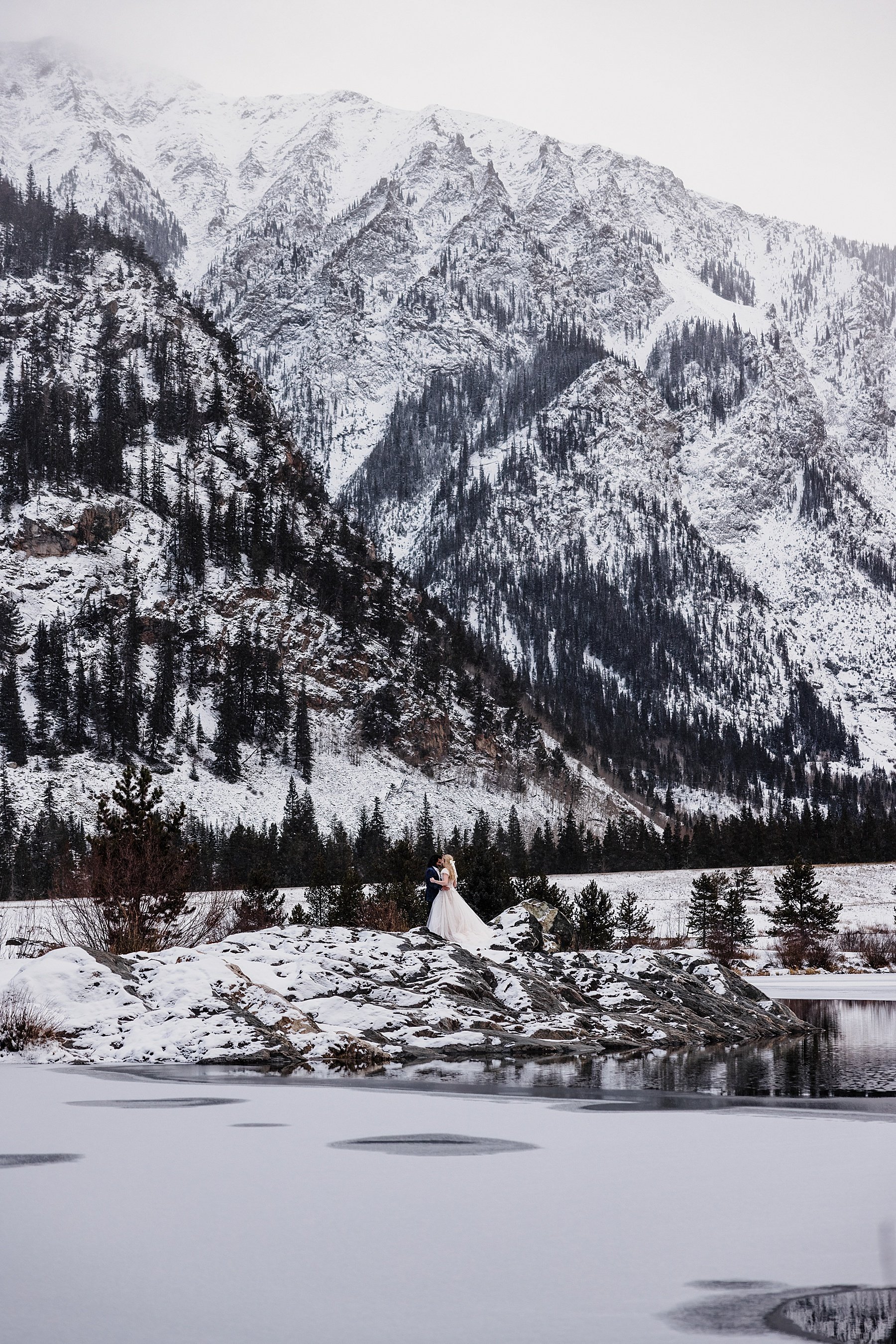 Snowy Winter Elopement in Breckenridge Colorado