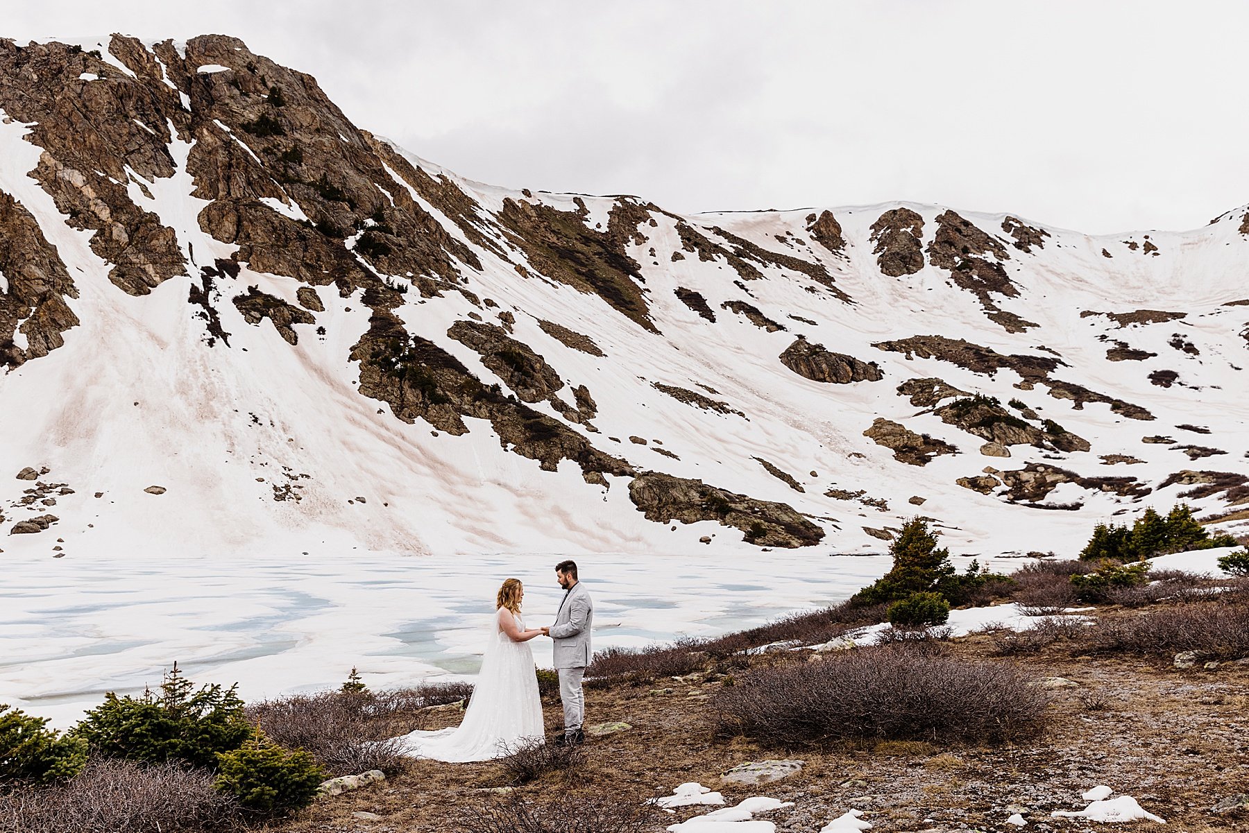  Alpine Lake Hiking Elopement in Colorado 