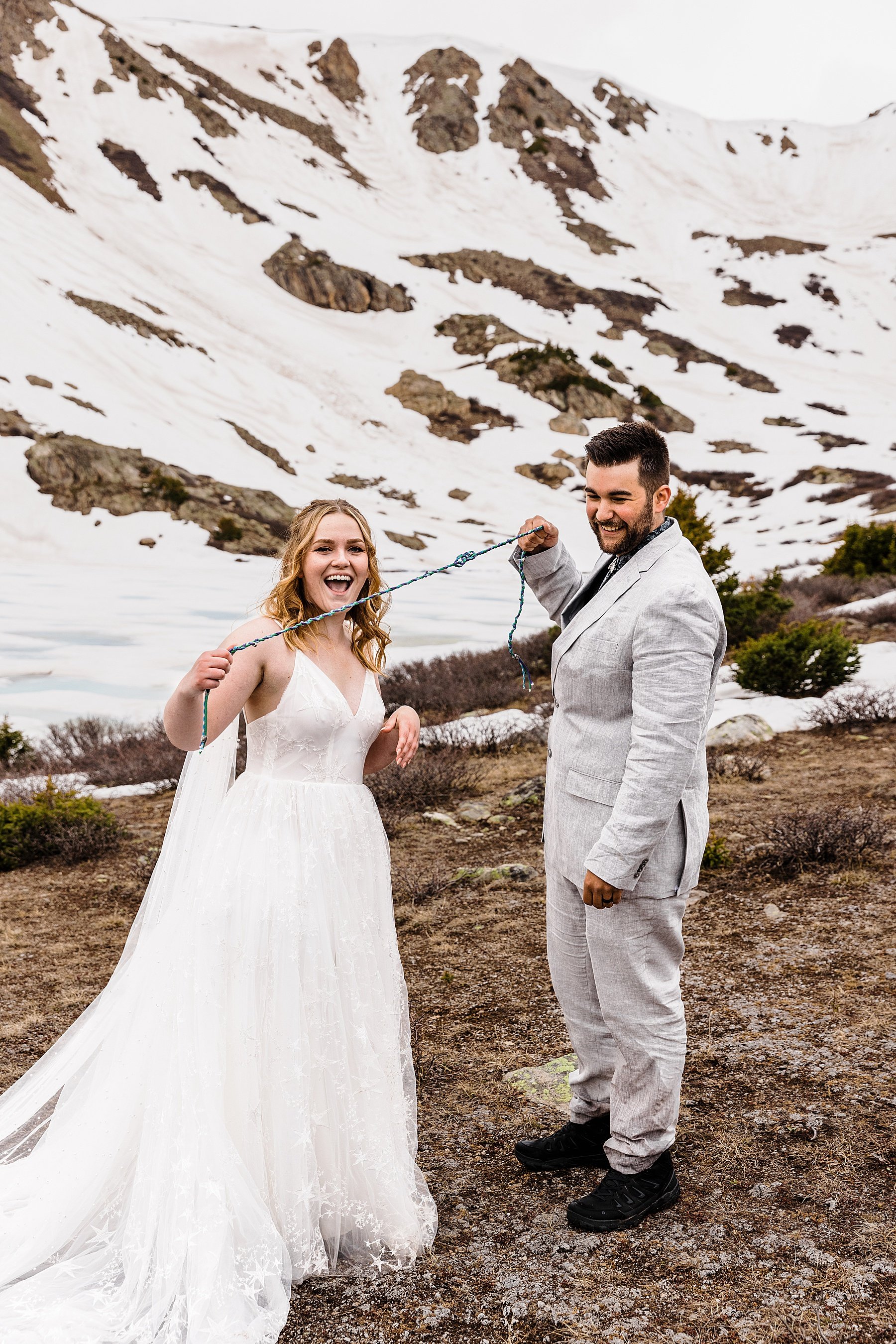  Alpine Lake Hiking Elopement in Colorado 