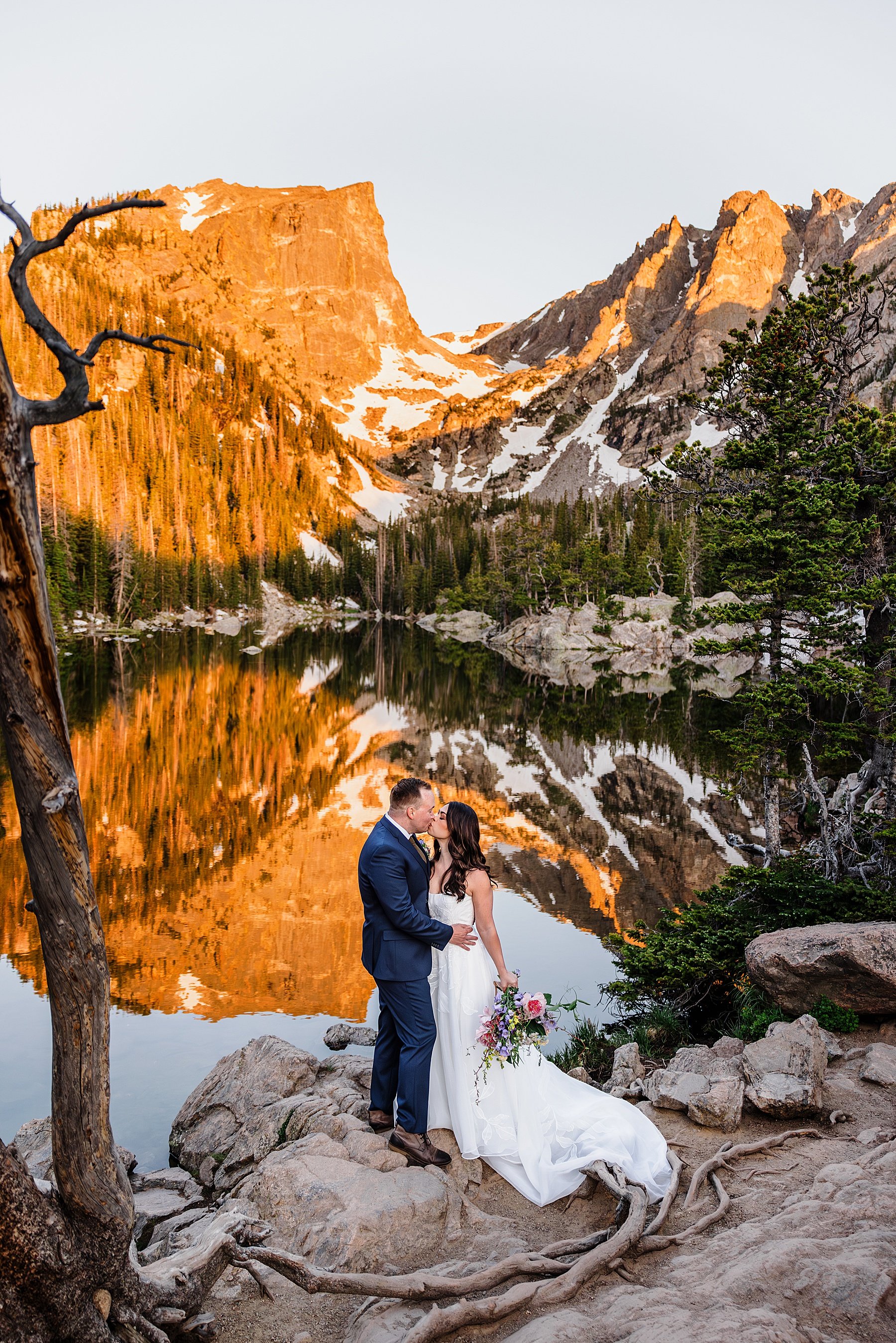 Rocky Mountain National Park Elopement at Sprague Lake in Colora