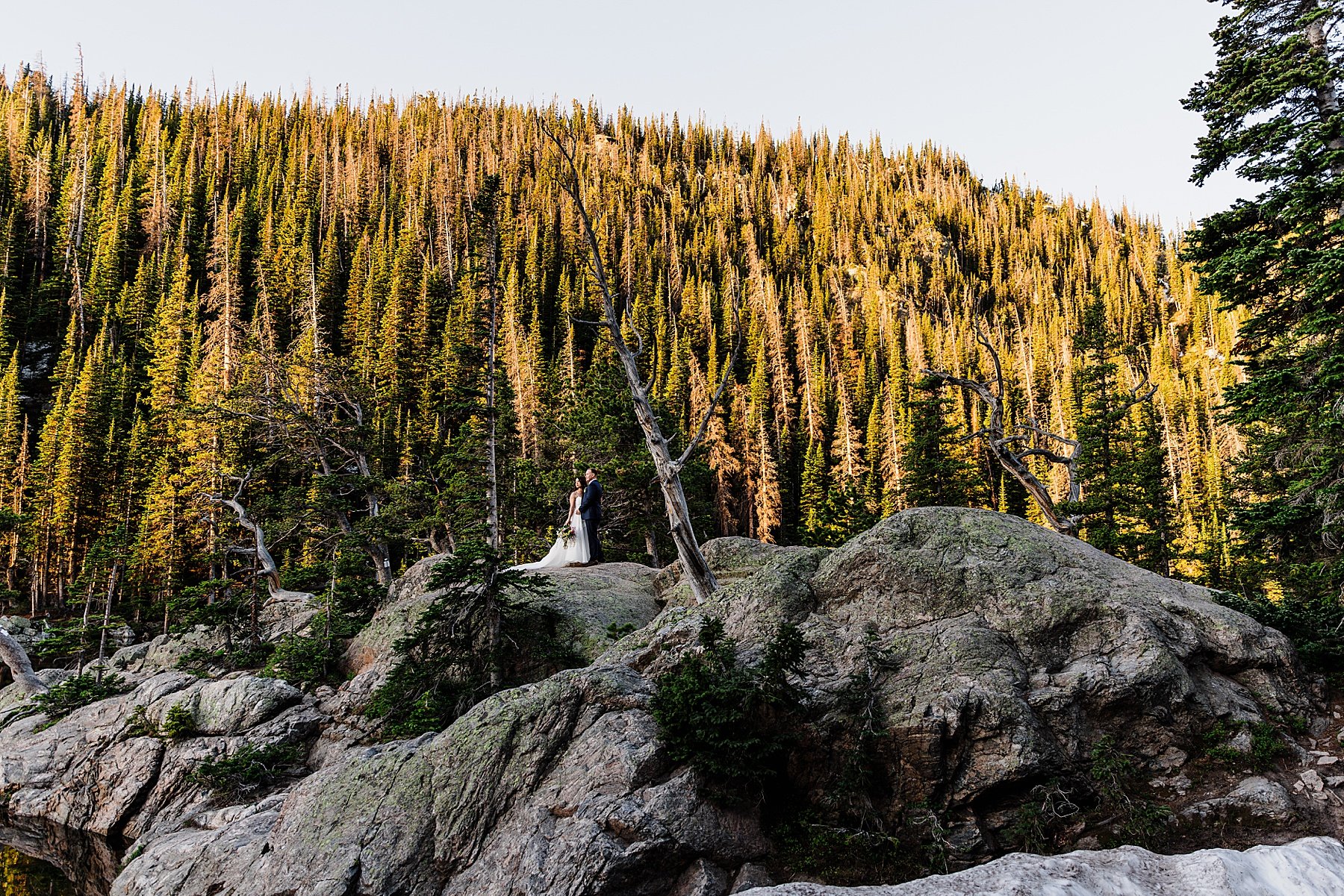 Rocky Mountain National Park Elopement at Sprague Lake in Colora