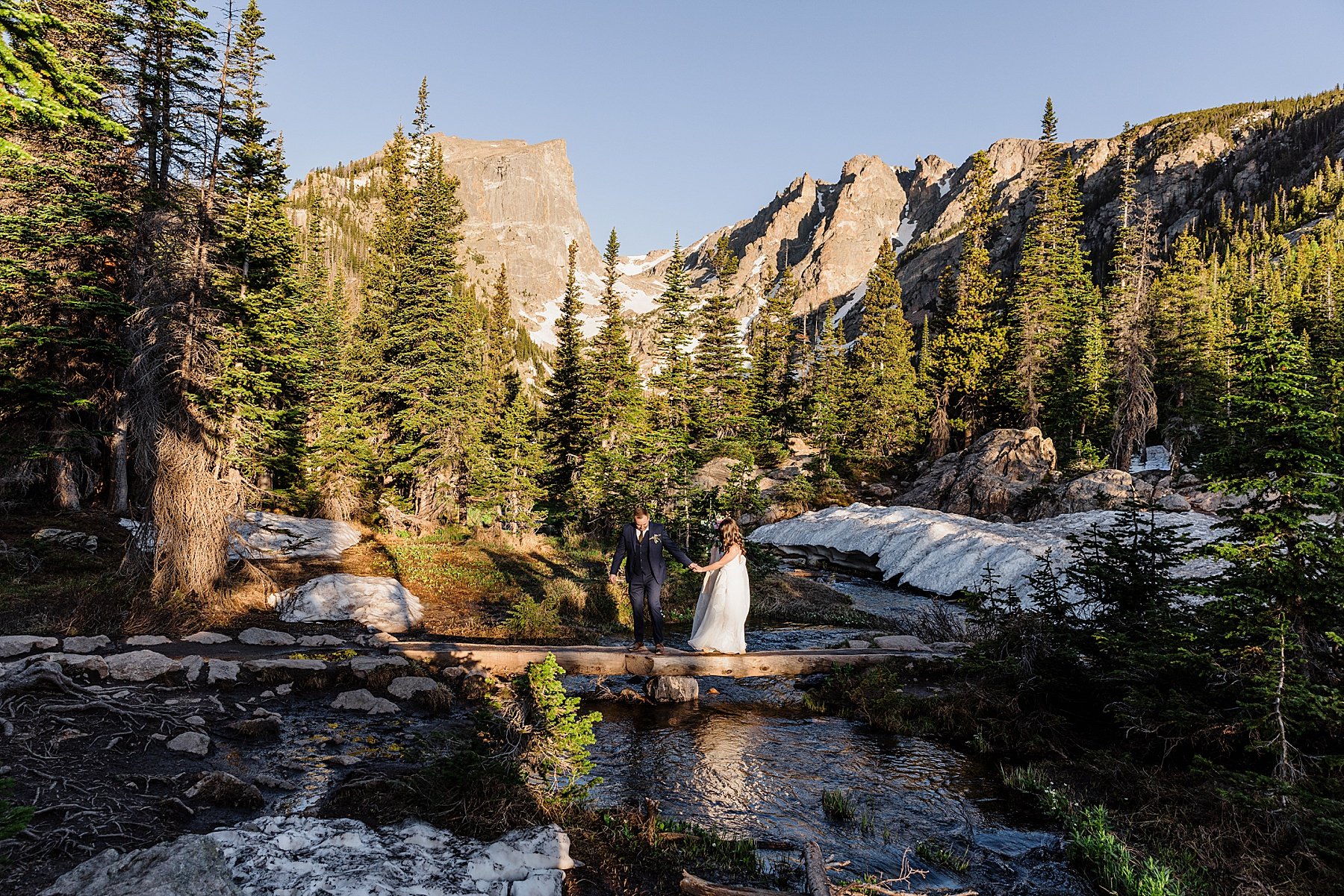 Rocky Mountain National Park Elopement at Sprague Lake in Colora