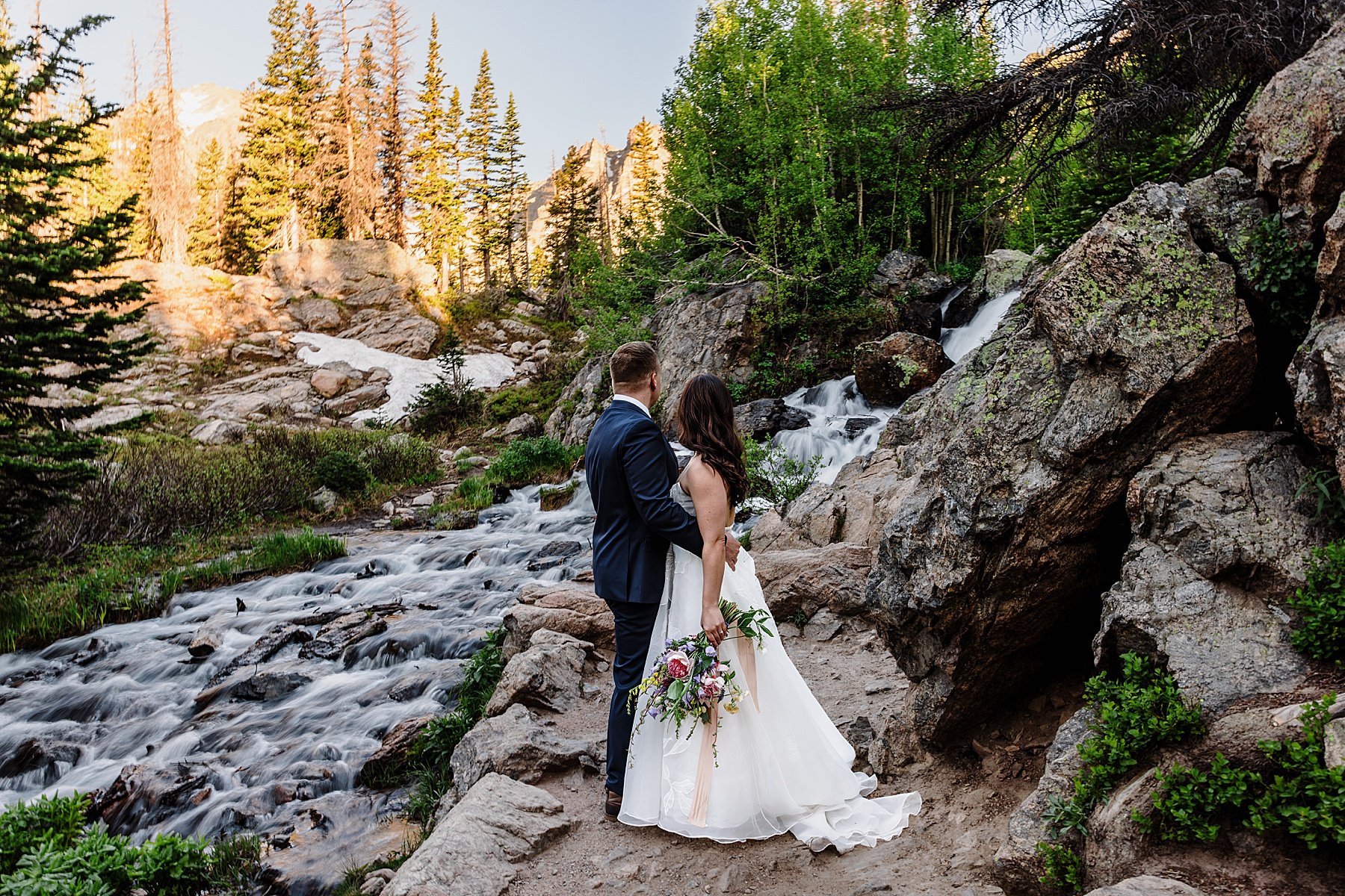 Rocky Mountain National Park Elopement at Sprague Lake in Colora
