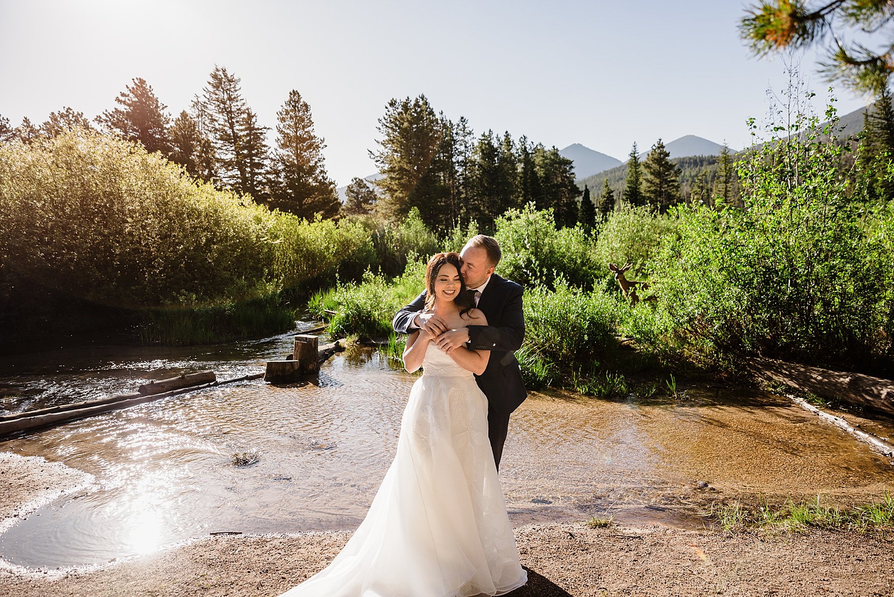 Rocky Mountain National Park Elopement at Sprague Lake in Colora