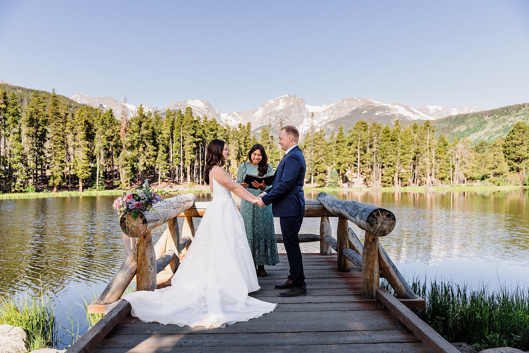 Rocky Mountain National Park Elopement at Sprague Lake in Colora