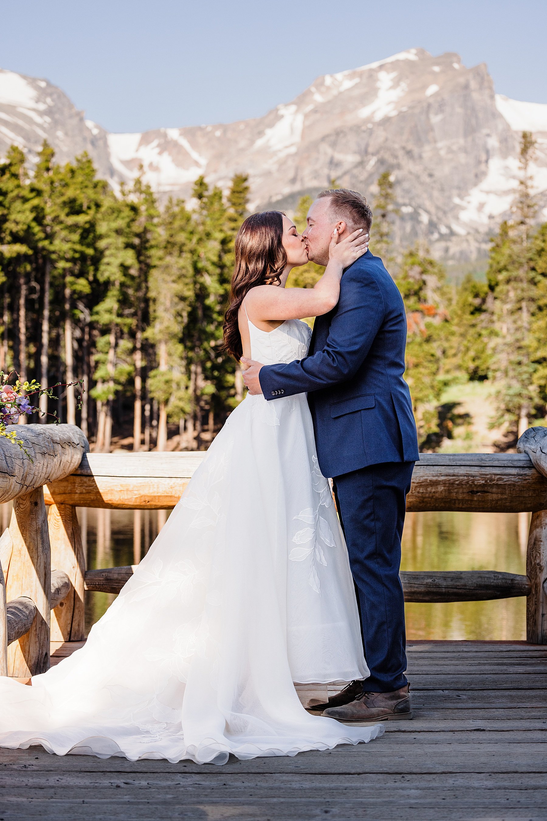 Rocky Mountain National Park Elopement at Sprague Lake in Colora