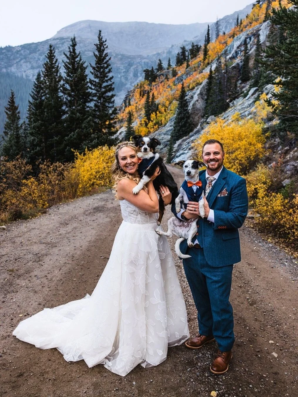 Ayden and Kristin&rsquo;s love story started with leaf peeping in Breckenridge, so it only made sense for them to return with their two pups to get married.

The last few months in the Colorado mountains have been pretty stormy, and A + K&rsquo;s elo