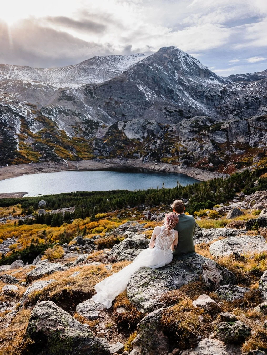 &ldquo;I&rsquo;m tired of this, grandpa.&rdquo;

After a morning ceremony and a taco lunch with some of their closest friends and family, Ally and Zach chose to end their elopement day with one of our favorite mountain hikes. The trail starts at over