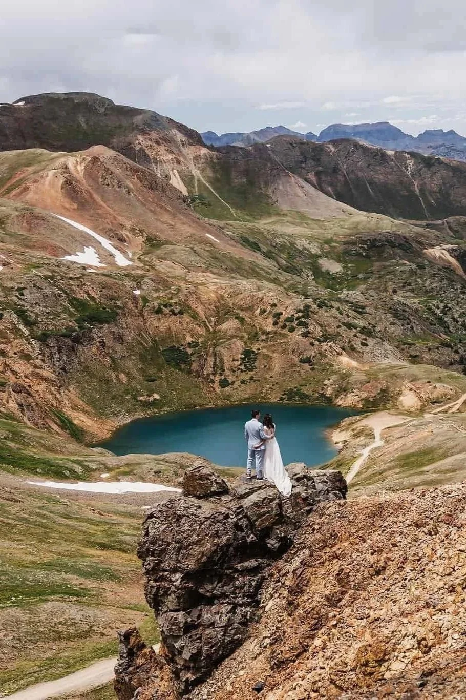 Wildflower and Mountaintop Elopement in Ouray