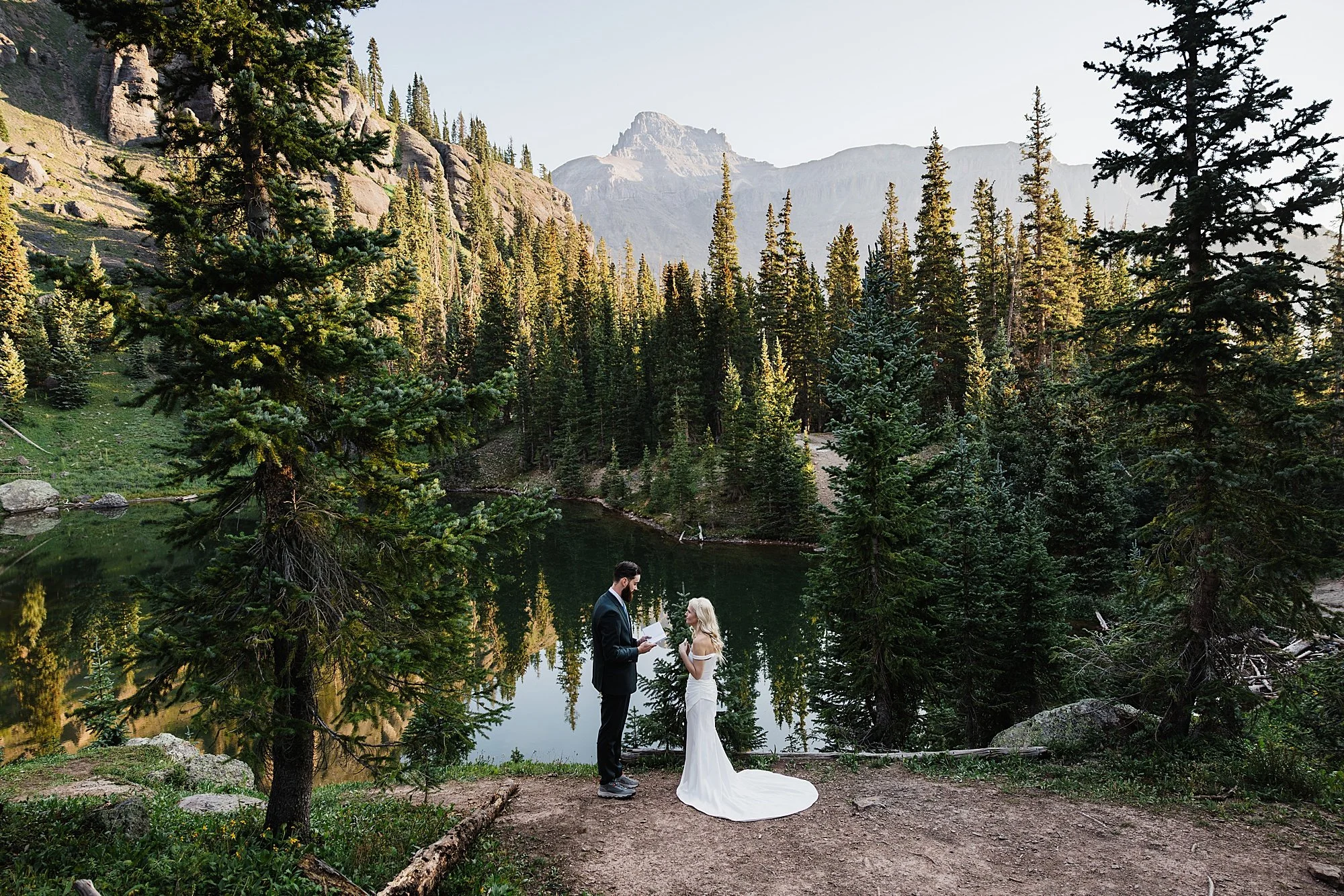 Sunrise to Sunset Waterfall Elopement in Ouray, Colorado