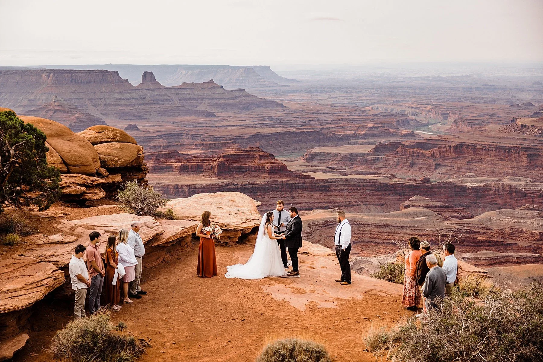 Sunrise elopement at Dead Horse Point State Park in Moab
